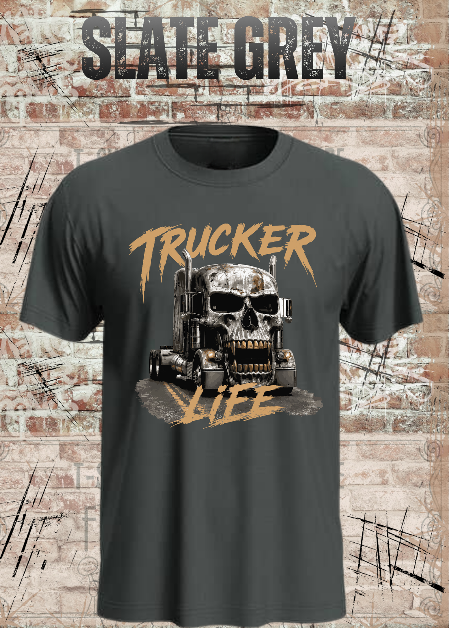 Trucker Life T-Shirt – LKW Totenkopf Shirt für Trucker