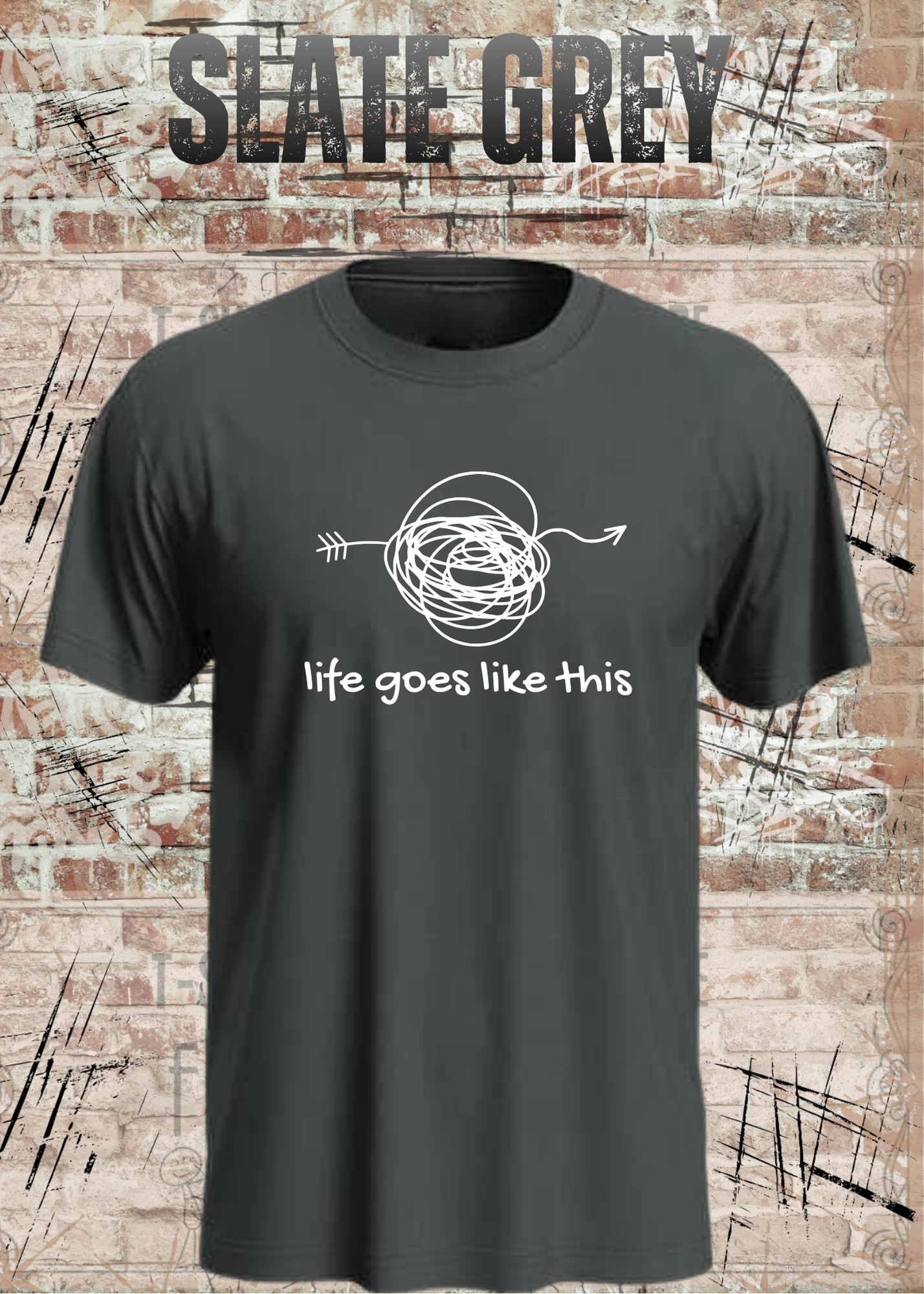 Life goes like this – Philosophisches Unisex T-Shirt | Minimalistisches Statement Shirt
