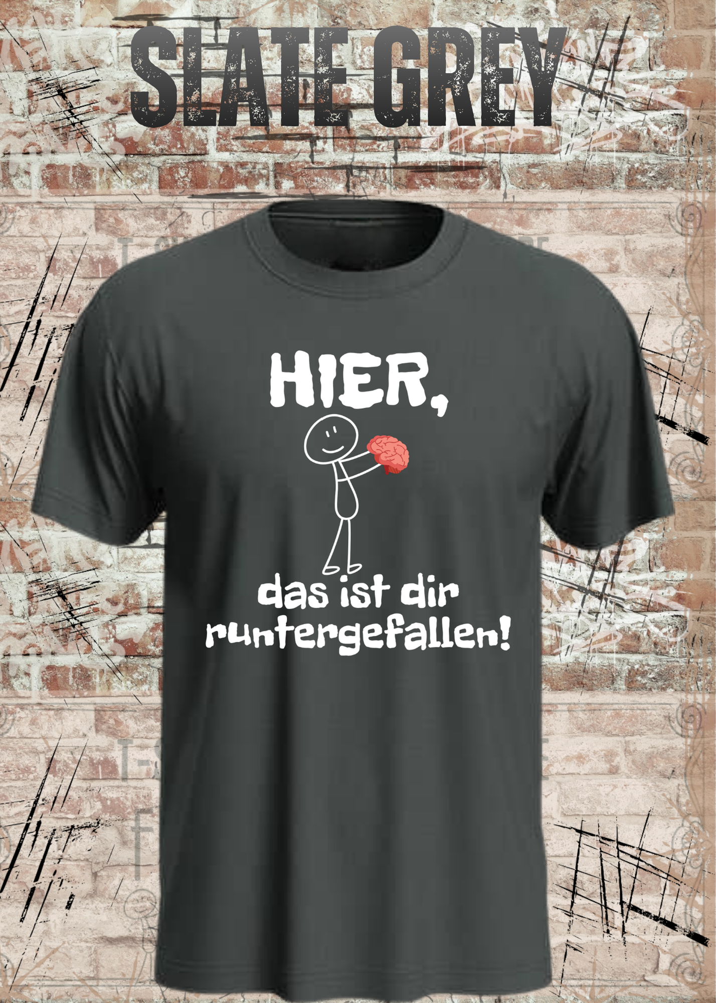 Hier, das ist dir runtergefallen! – Lustiges Unisex T-Shirt