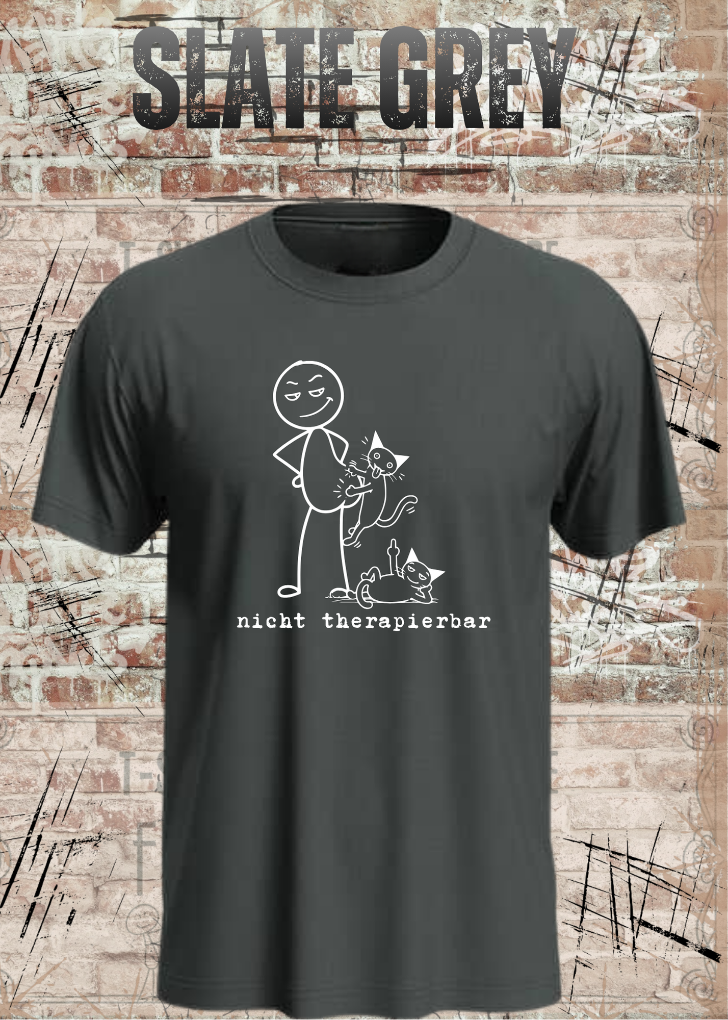 Nicht Therapierbar Katzen Shirt – Lustiges Unisex Humor T-Shirt