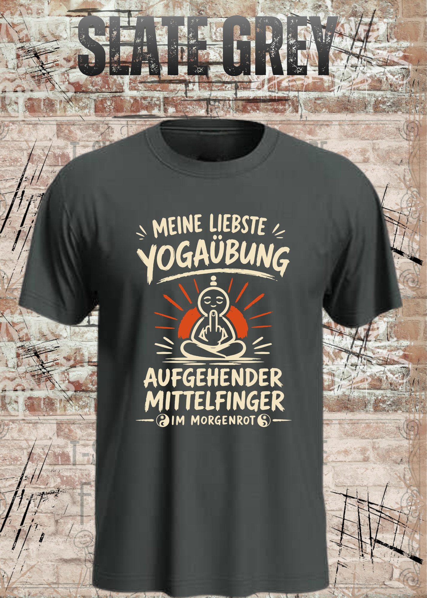 Meine liebste Yogaübung – Aufgehender Mittelfinger | Unisex T-Shirt