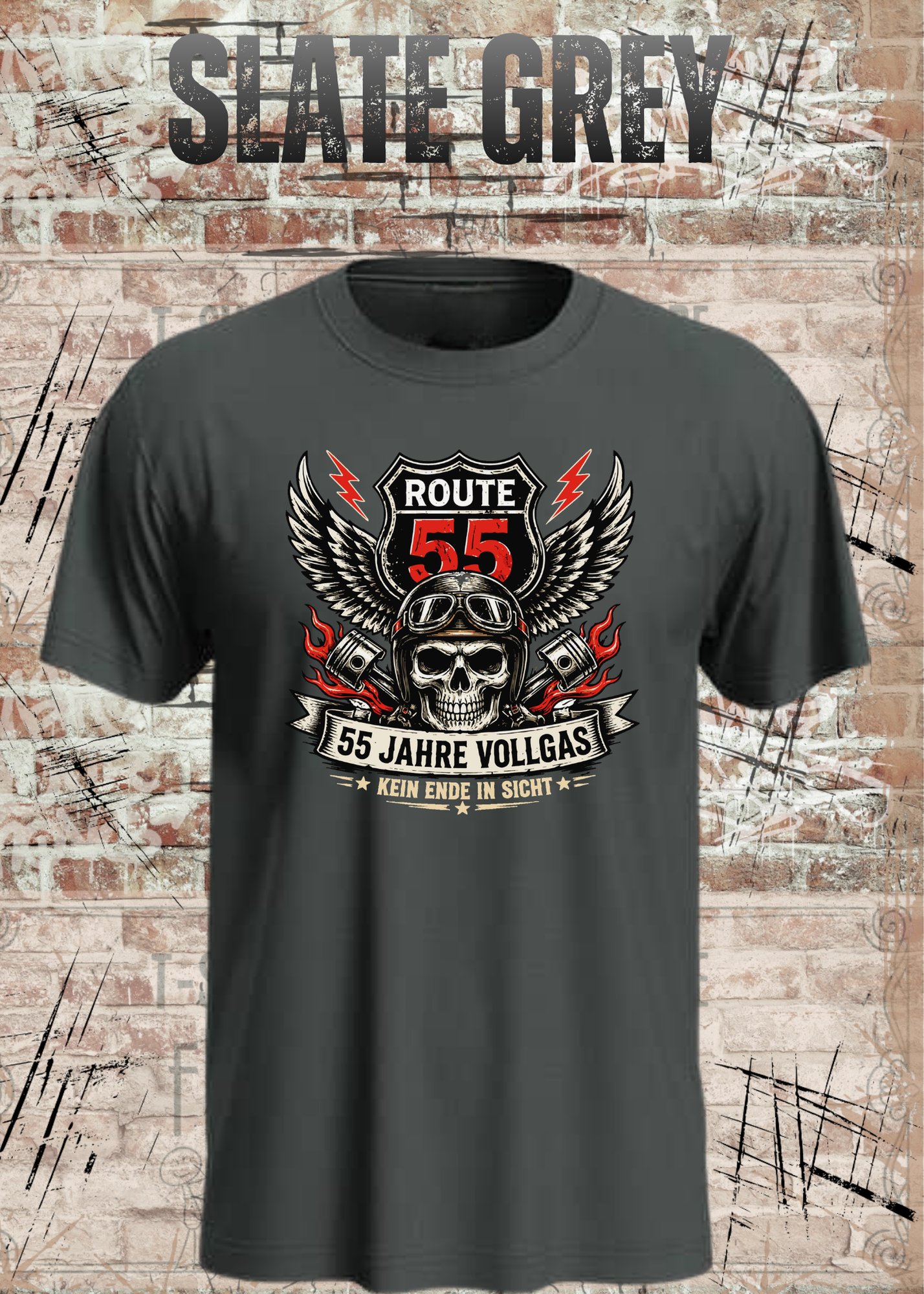 55 Jahre Vollgas T-Shirt – Route 55 | Lustiges 55. Geburtstag Geschenk für Männer