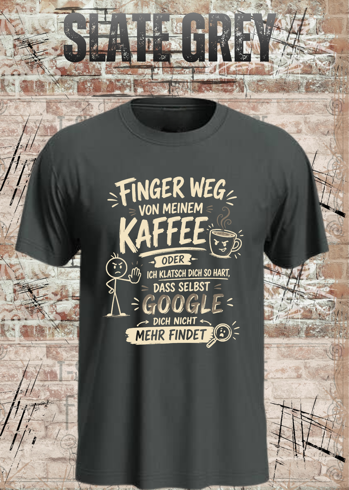 Finger weg von meinem Kaffee – Lustiges Unisex T-Shirt