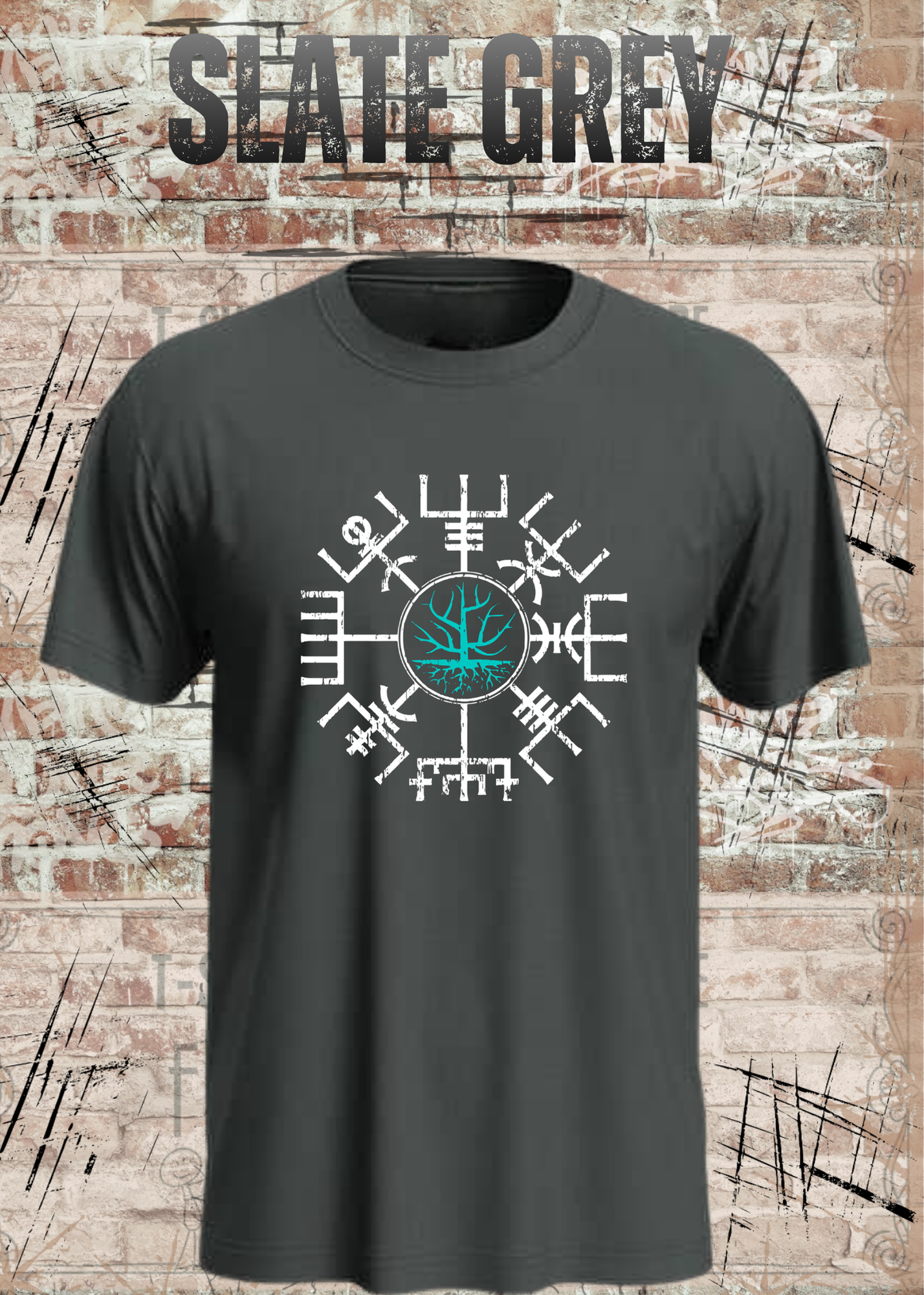 Vegvisir Baum des Lebens Wikinger T-Shirt | Nordische Runen | Unisex Shirt