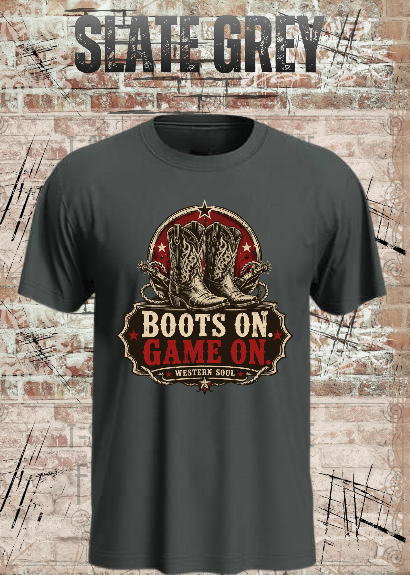 Boots On – Game On | Western Soul Unisex T-Shirt