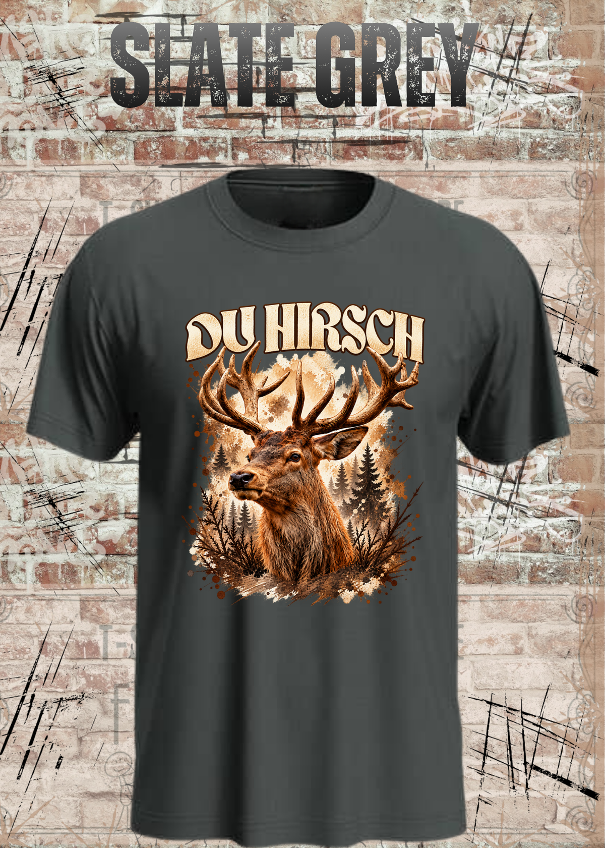 Du Hirsch T-Shirt – Lustiges Hirsch Shirt | Unisex Natur & Jäger Geschenk