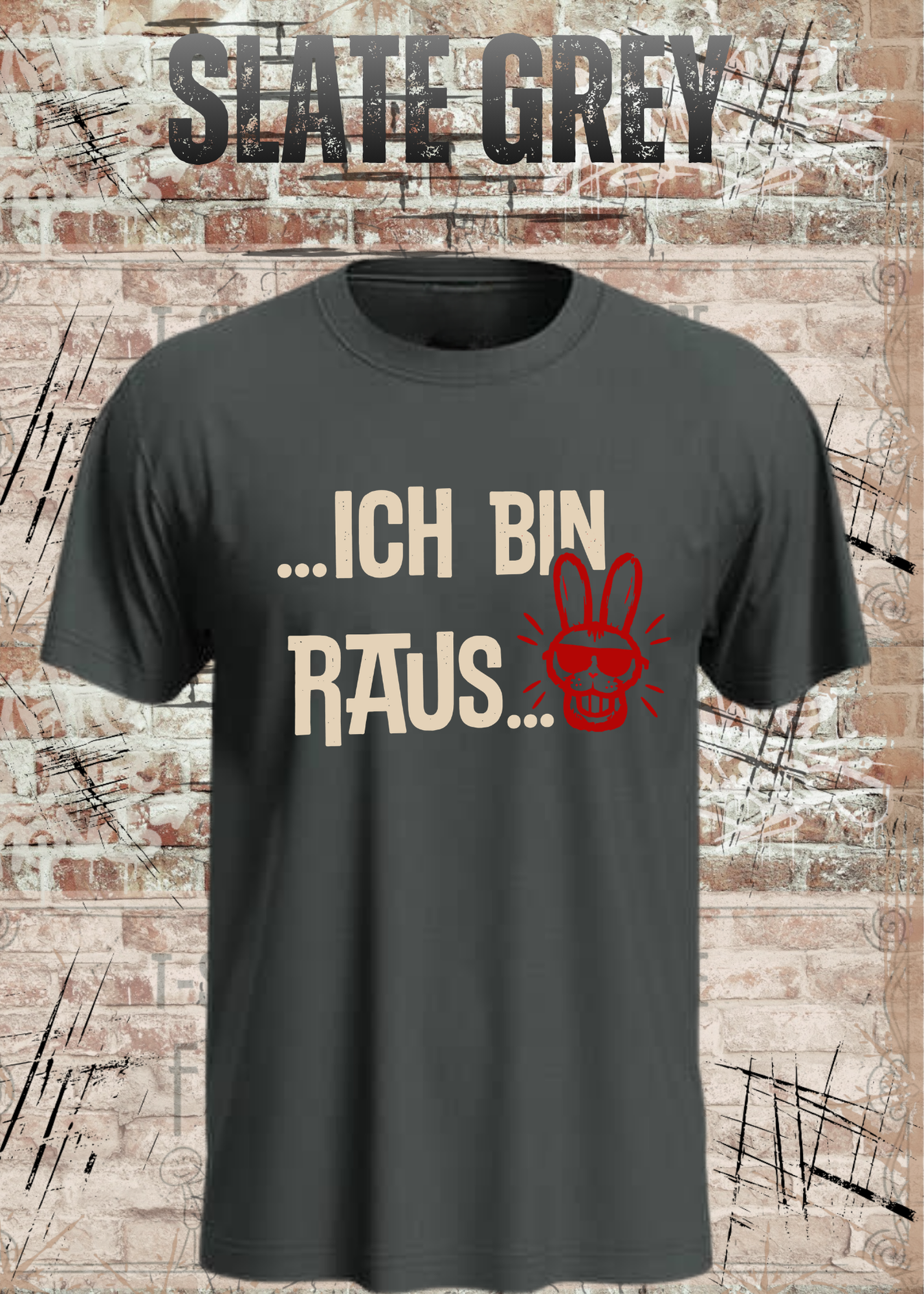Ich bin raus – Lustiges Unisex T-Shirt mit frechem Hasen