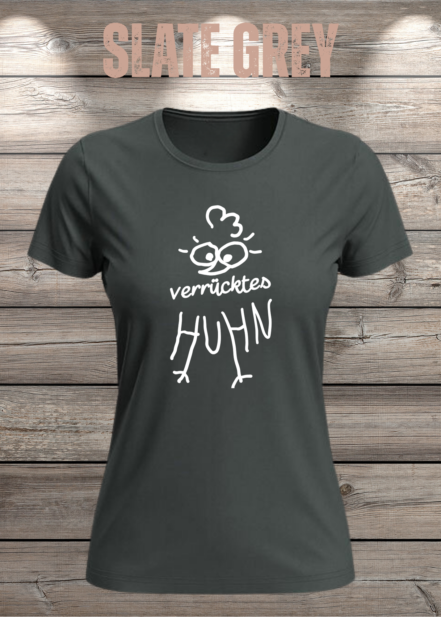 Verrücktes Huhn Damen T-Shirt | Lustiges Huhn Shirt | Witziges Fun Shirt für Frauen