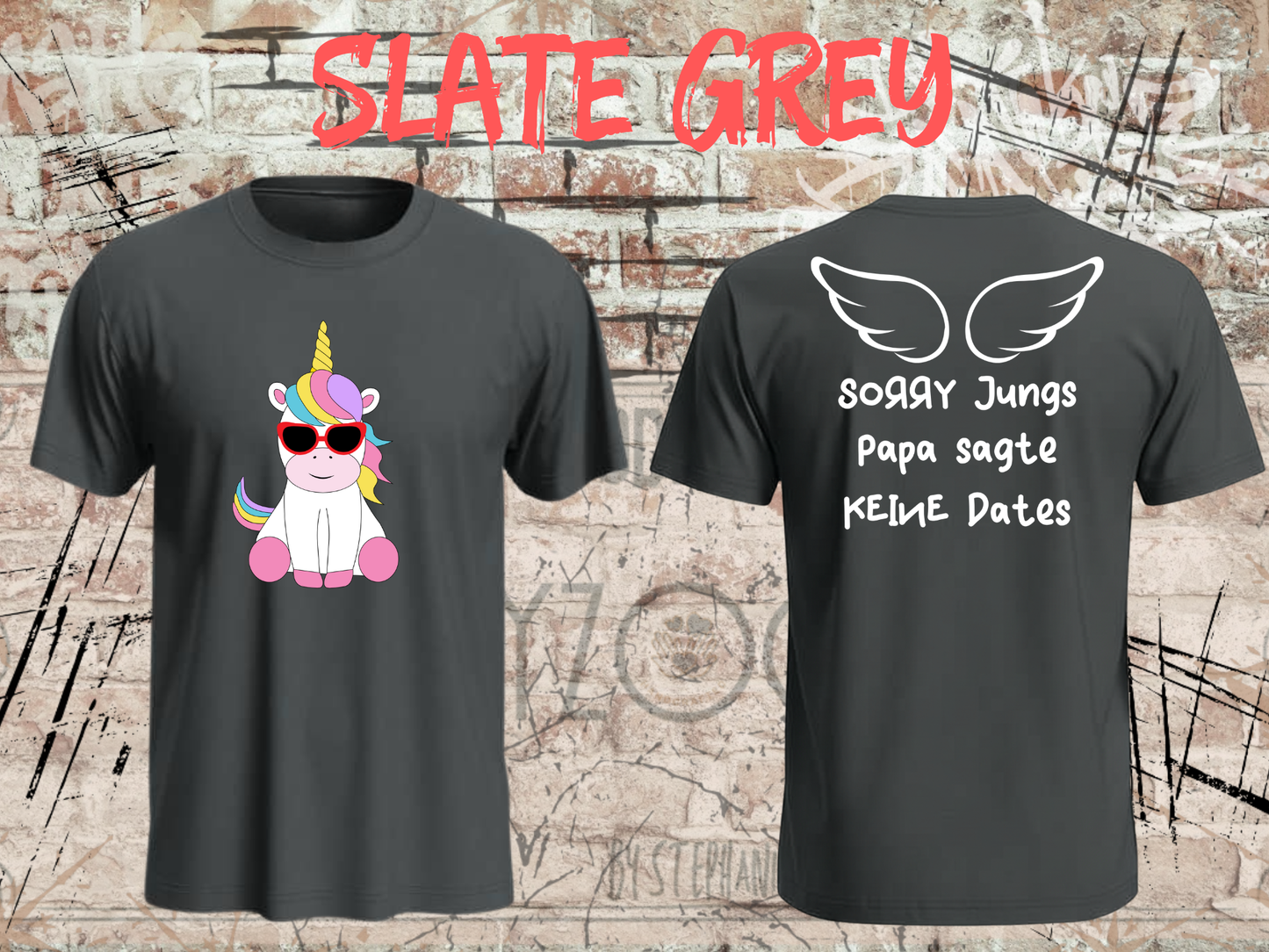 Kinder T-Shirt Sorry Jungs Papa sagte keine Dates Lustiges T-Shirt Geschenkidee Witziges T-Shirt mit Spruch in vielen Farben