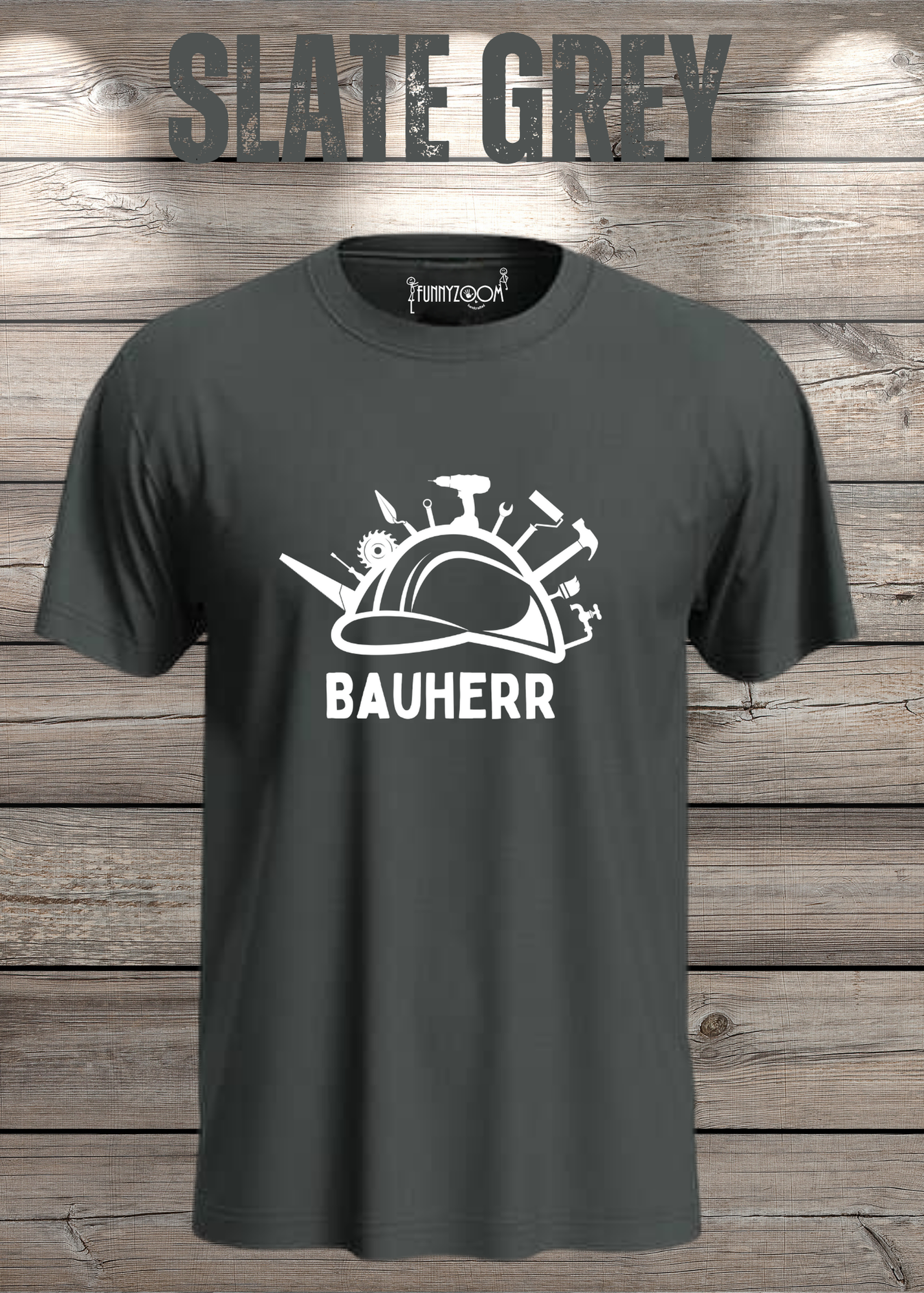 Herren T-Shirt Bauherr Geschenkidee für Hausbesitzer Witziges T-Shirt mit Spruch Lustiges Freizeit T-Shirt Haus bauen