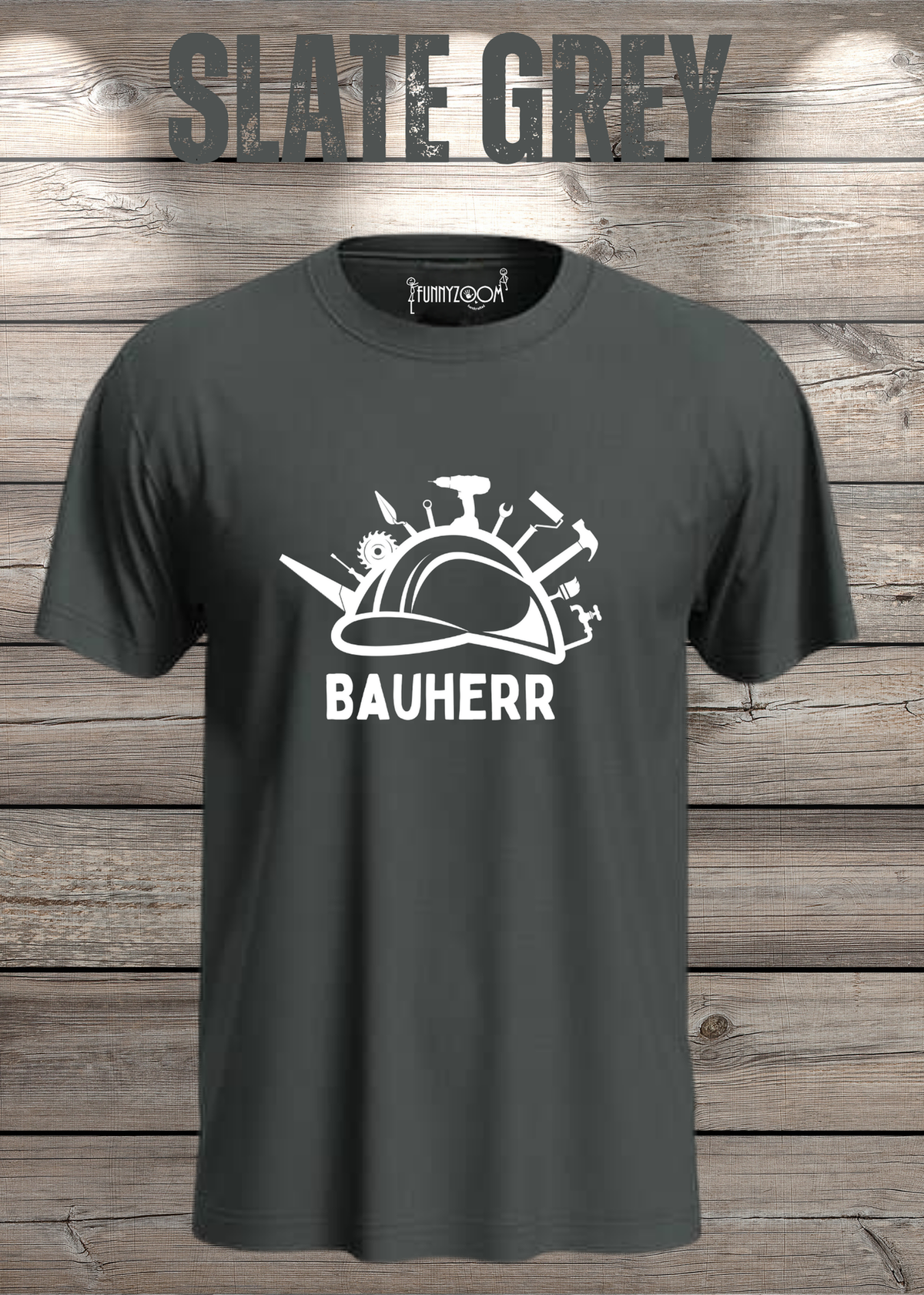 Bauherr T-Shirt Herren in Slate Grey.