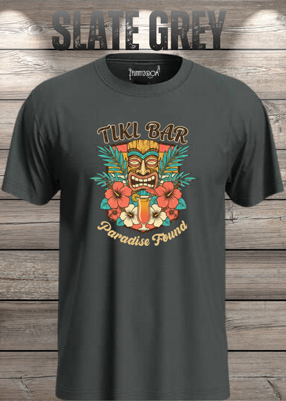 T-Shirt Tiki Bar in Slate Grey.