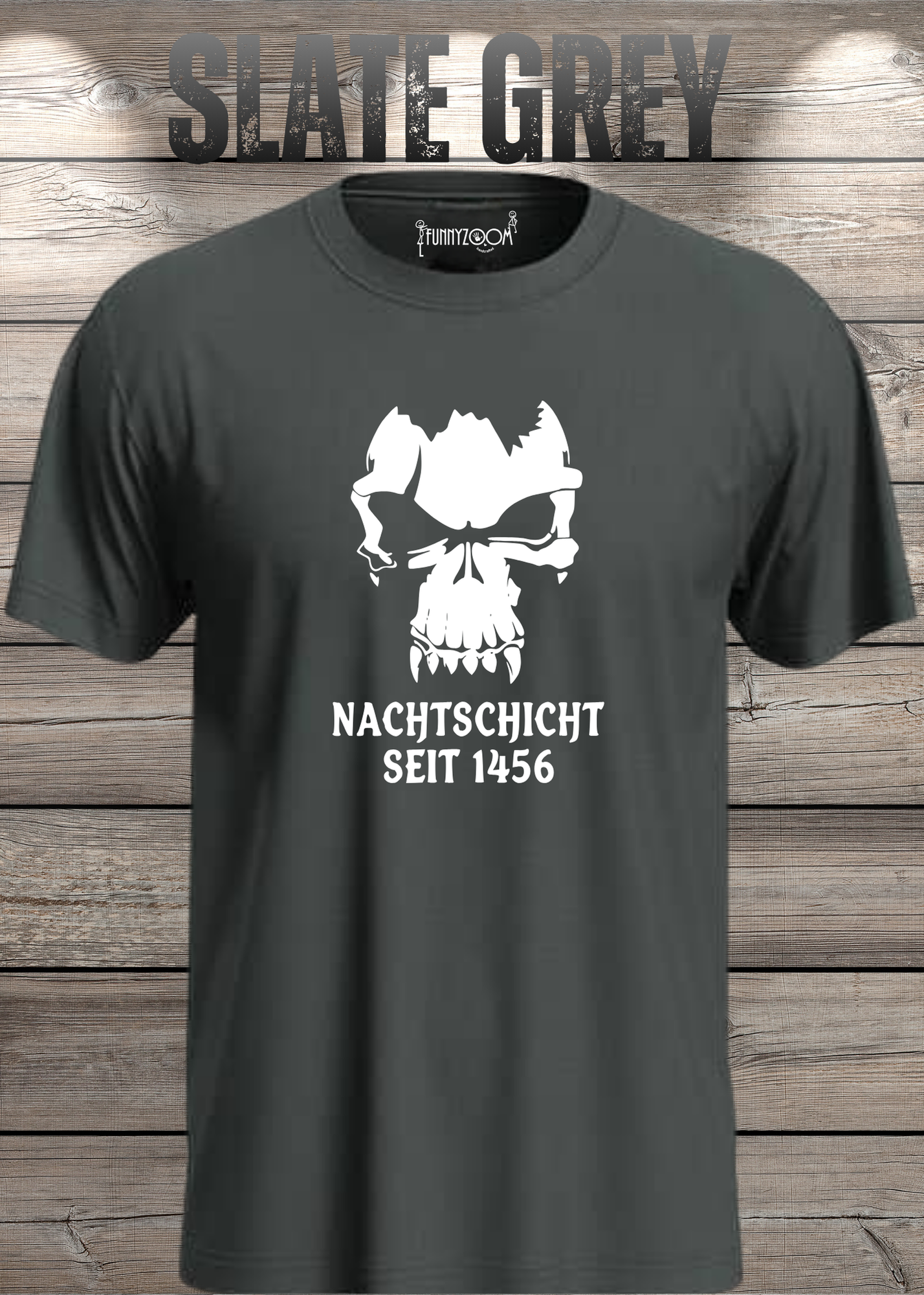Gothic T-Shirt Skull Totenkopf Vampir Nachtschicht seit 1456 – Unisex Geschenkidee
