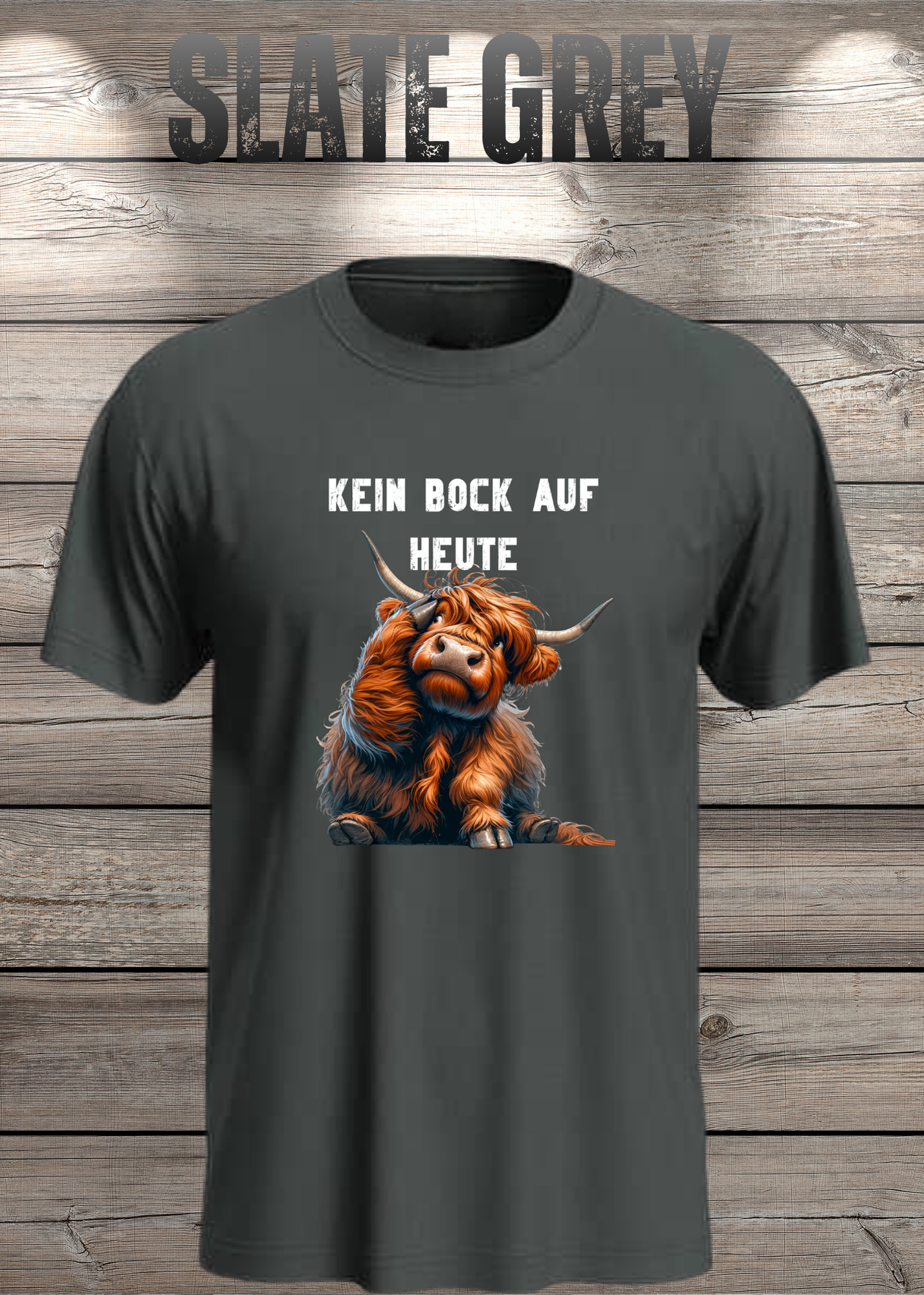 Highland Kuh Unisex T-Shirt Kein Bock auf heute - Montags-Mood