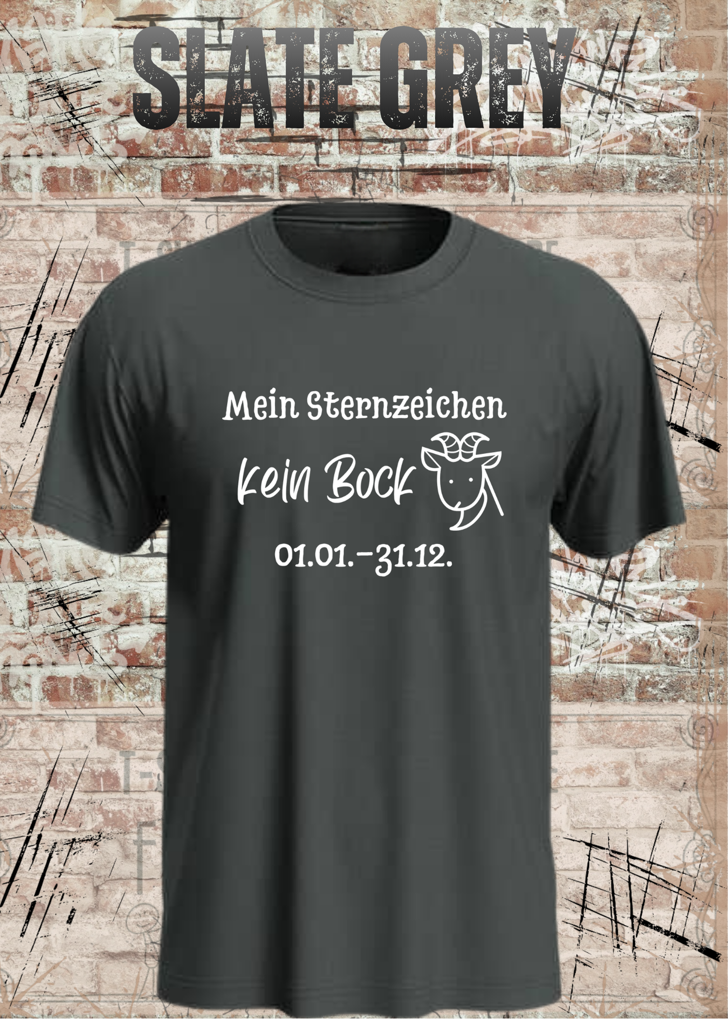 Mein Sternzeichen Kein Bock T-Shirt – Lustiges Faultier Spruch Shirt Unisex