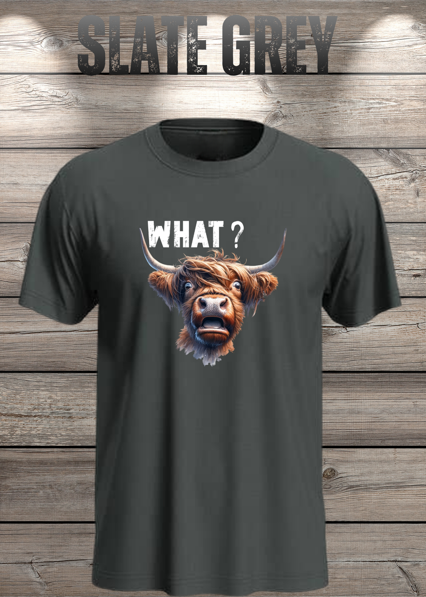 What?! Highland Kuh Unisex T-Shirt - Verwirrt aber Süß!