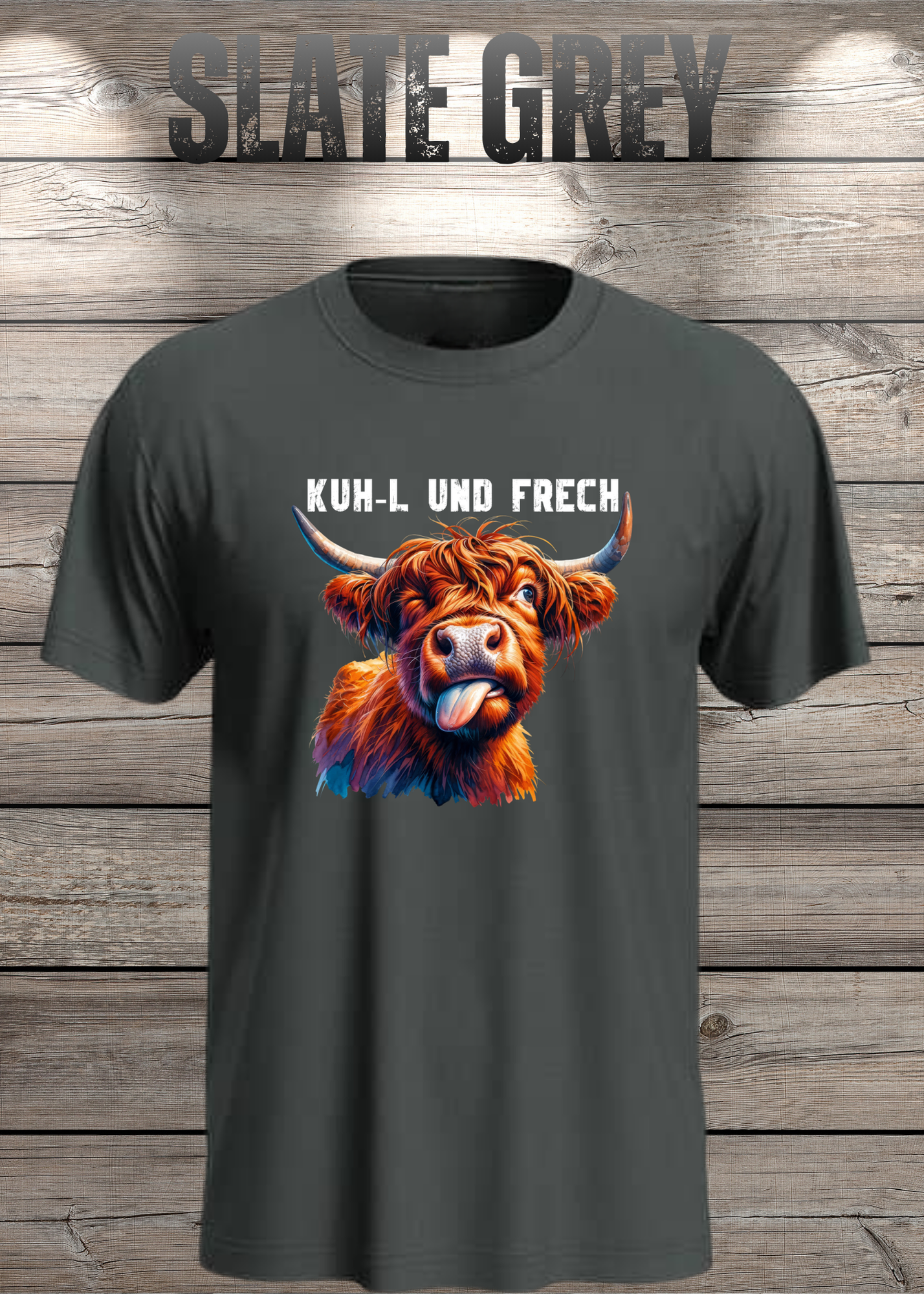 Highland Kuh Unisex T-Shirt Kuh-l und frech! Zottel-Power