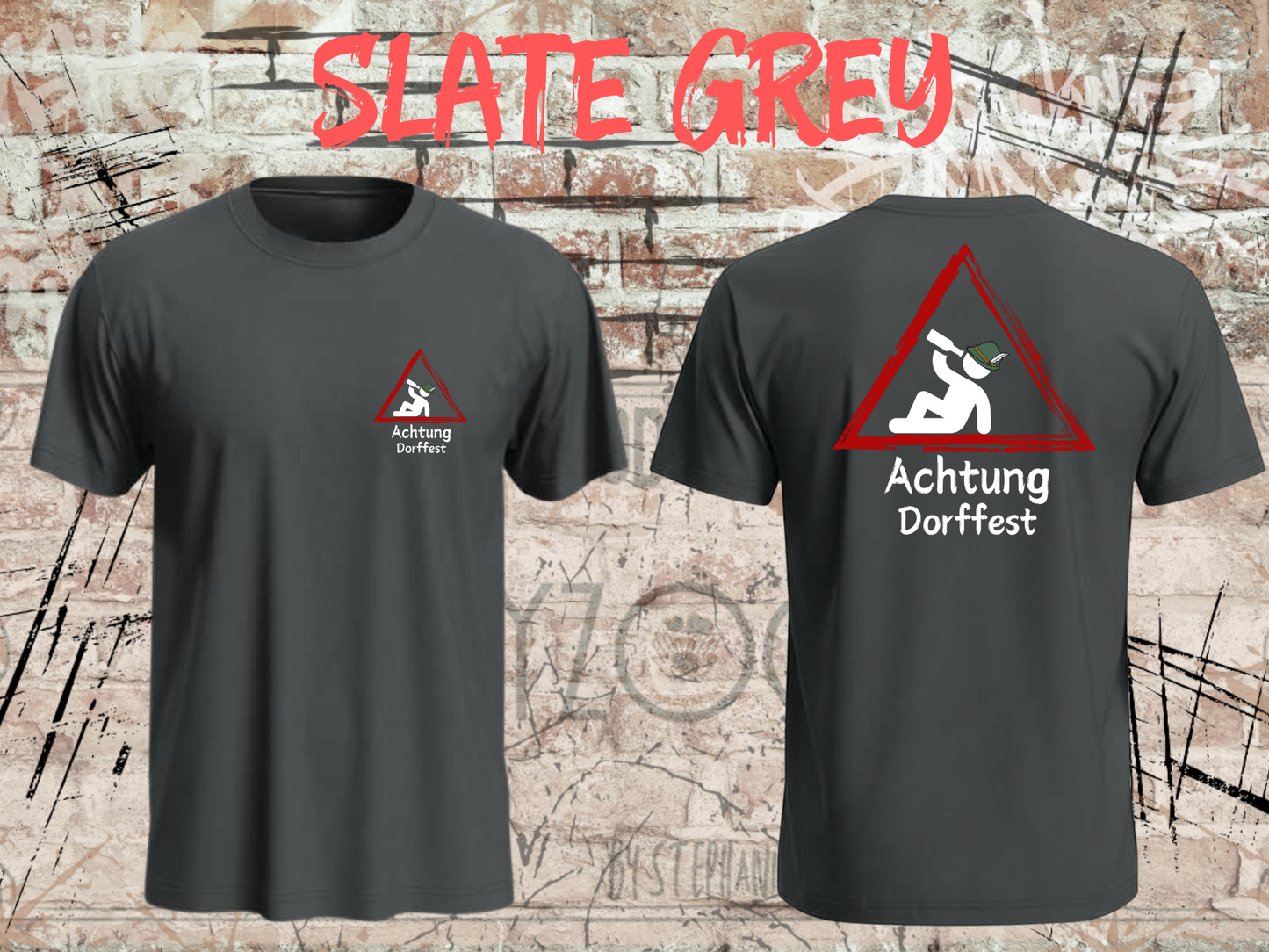 T-Shirt Achtung Dorffest! Kirwa Dorffest Geschenkidee Witziges T-Shirt mit Spruch Lustiges Unisex T-Shirt