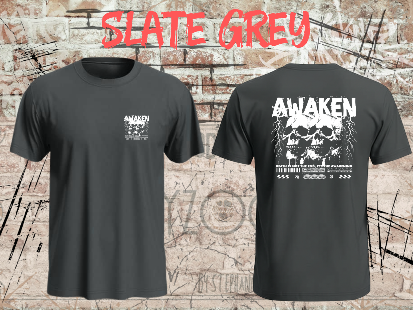 Awaken the Death - Gothic Skull T-Shirt mit Totenkopf