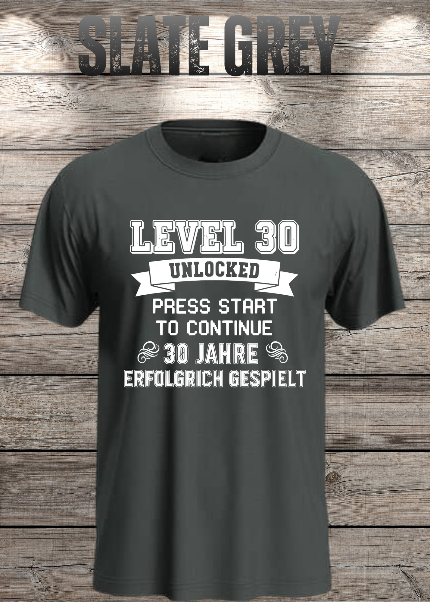 T-Shirt Unisex 'Level 30' - 30er Geburtstag Gamer-Shirt für Levelaufsteiger