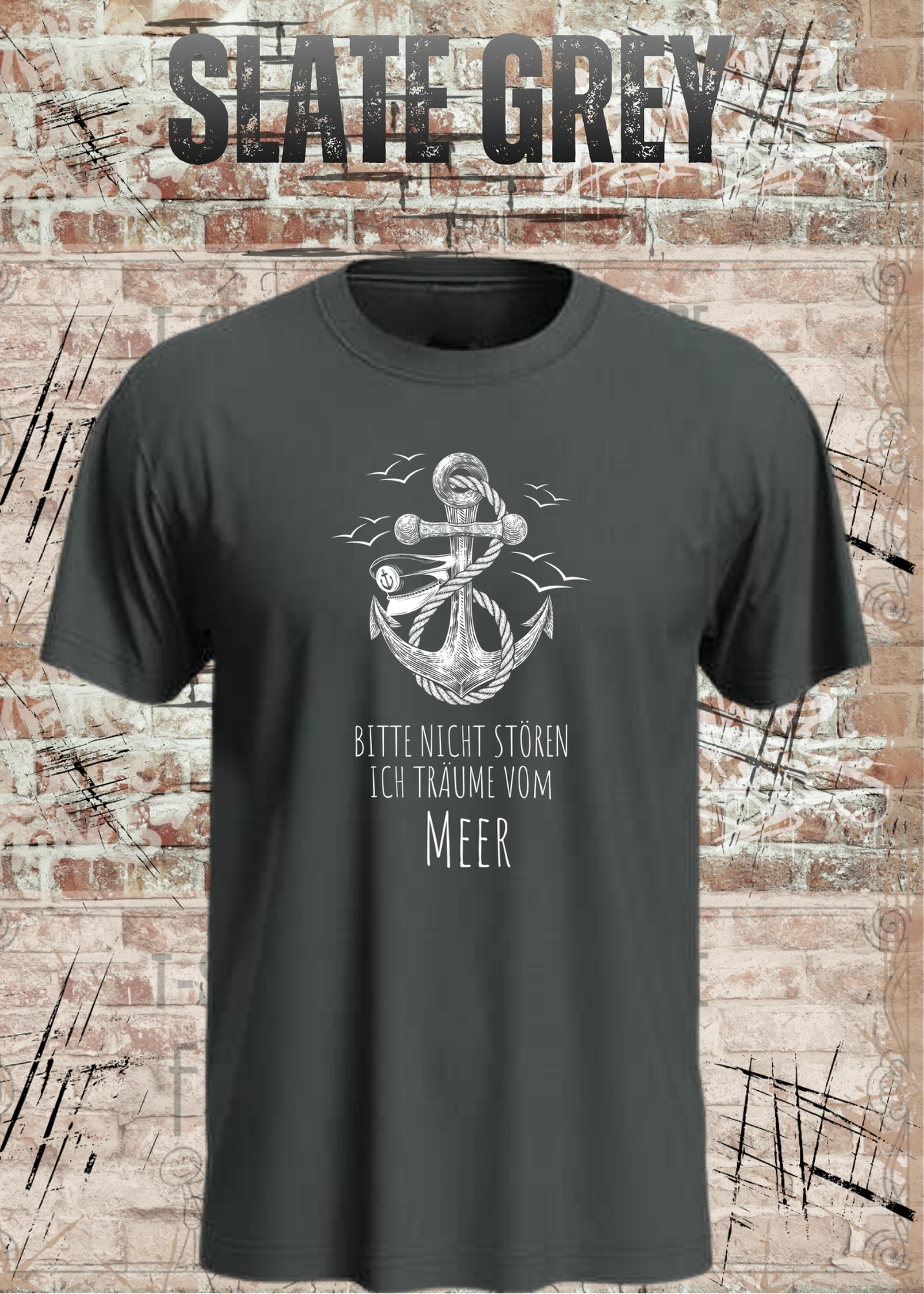 Rockiges Anker T-Shirt Herren & Damen – Bitte nicht stören ich träume vom Meer – Maritime Vintage Shirt