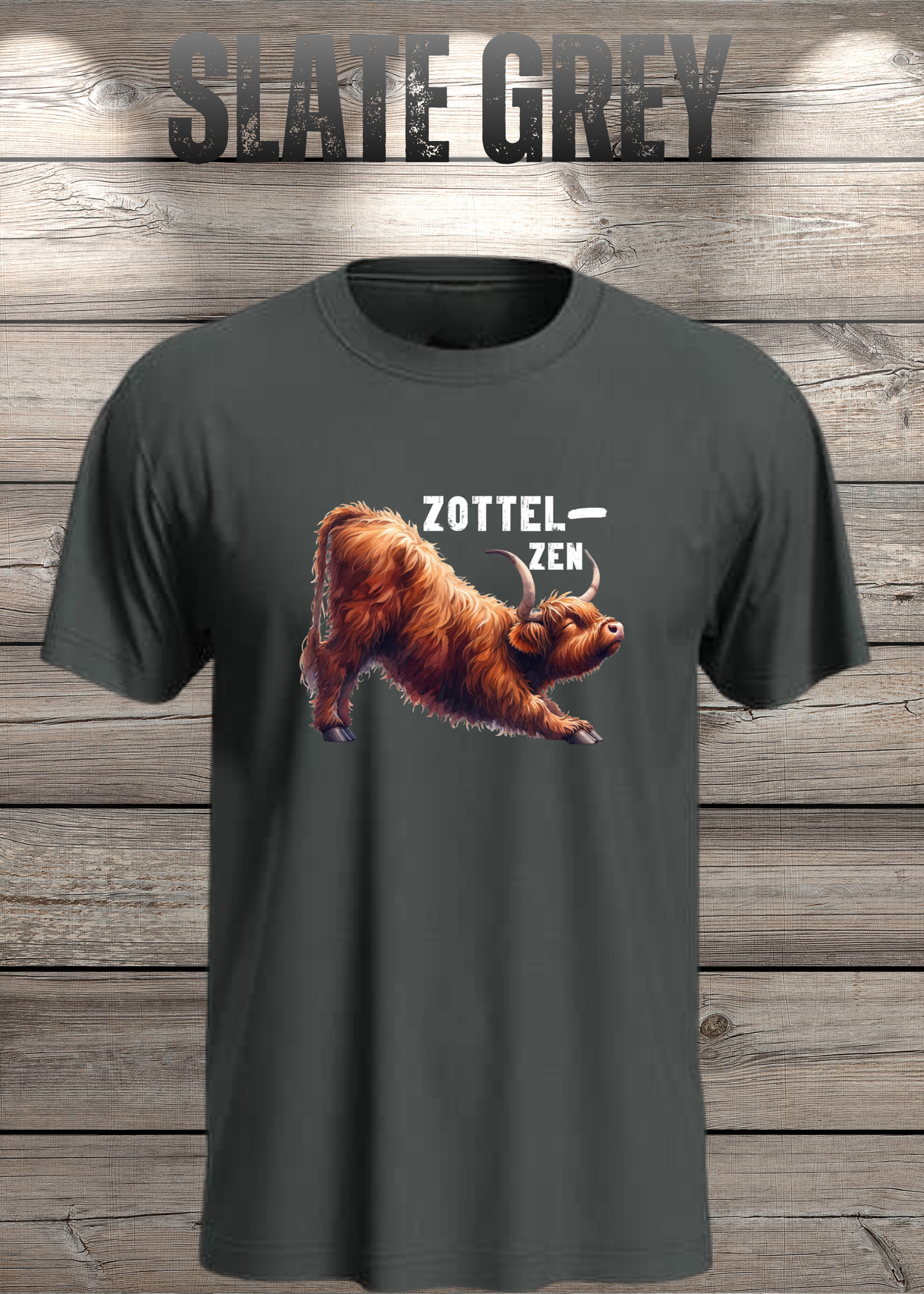 Highland Kuh Unisex T-Shirt - Zottel-Zen - Entspannte Vibes