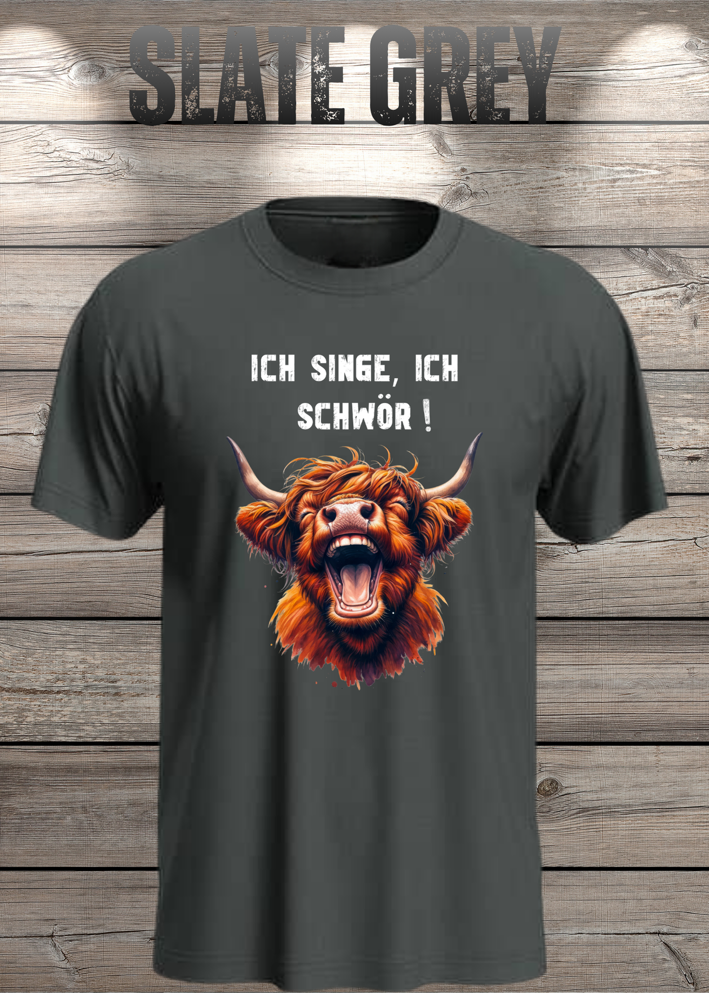 Highland Kuh Unisex T-Shirt - Ich singe, ich schwör! (Spoiler: Sie schreit!)