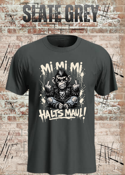 Mimimi-Affe Atze T-Shirt – Mi Mi Mi Halt’s Maul Punk Shirt