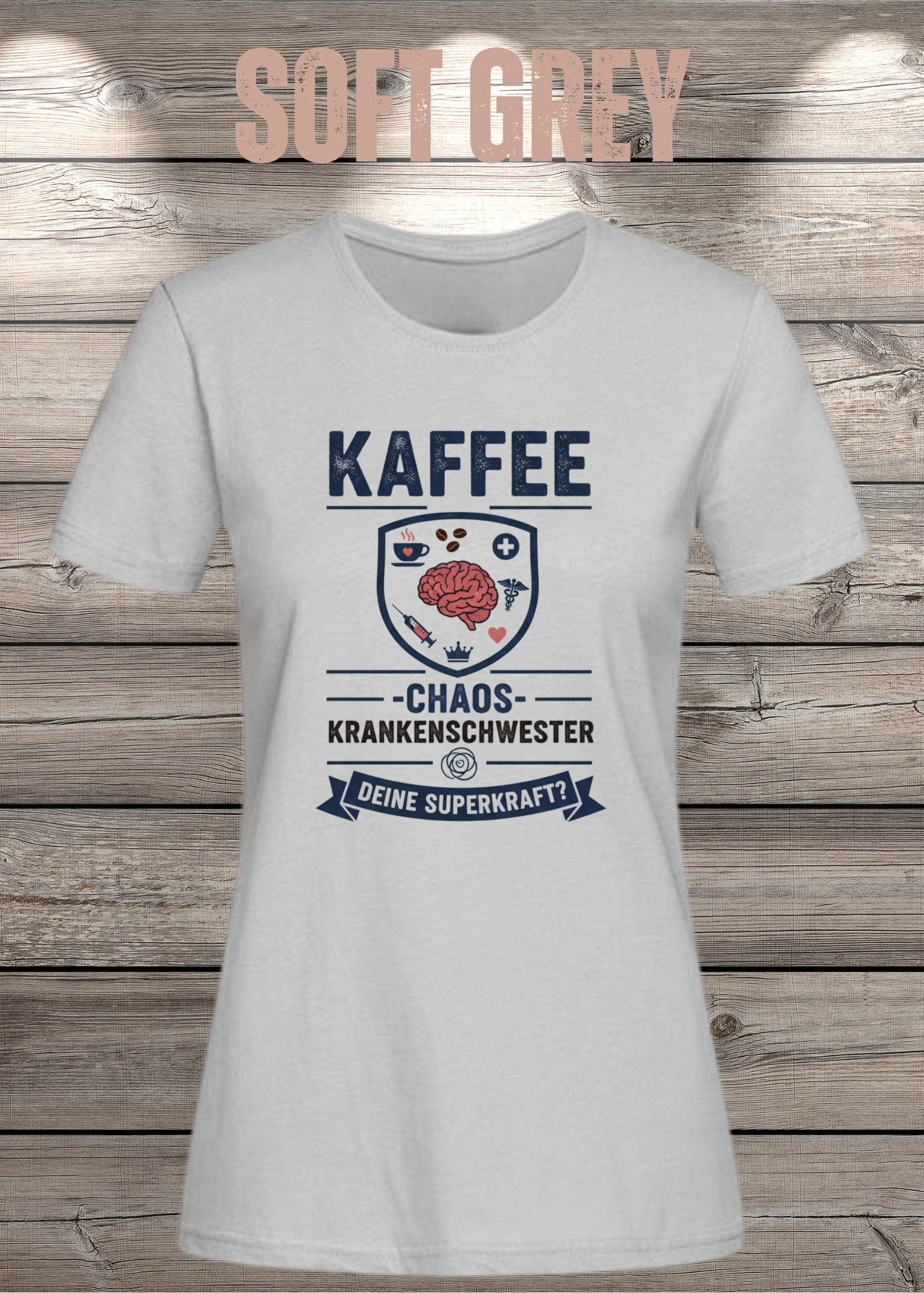 Krankenschwester T-Shirt - Kaffee Chaos Superkraft - Lustiges Geschenk