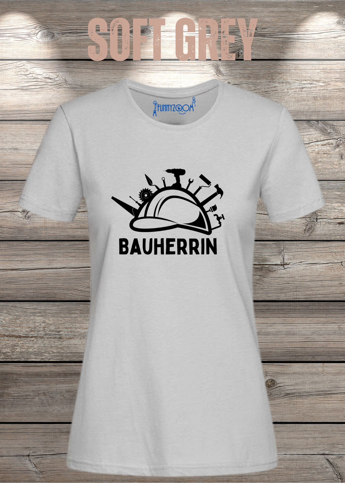 Damen T-Shirt Bauherrin Geschenkidee für Hausbesitzerin Witziges T-Shirt mit Spruch Lustiges Freizeit T-Shirt Haus bauen