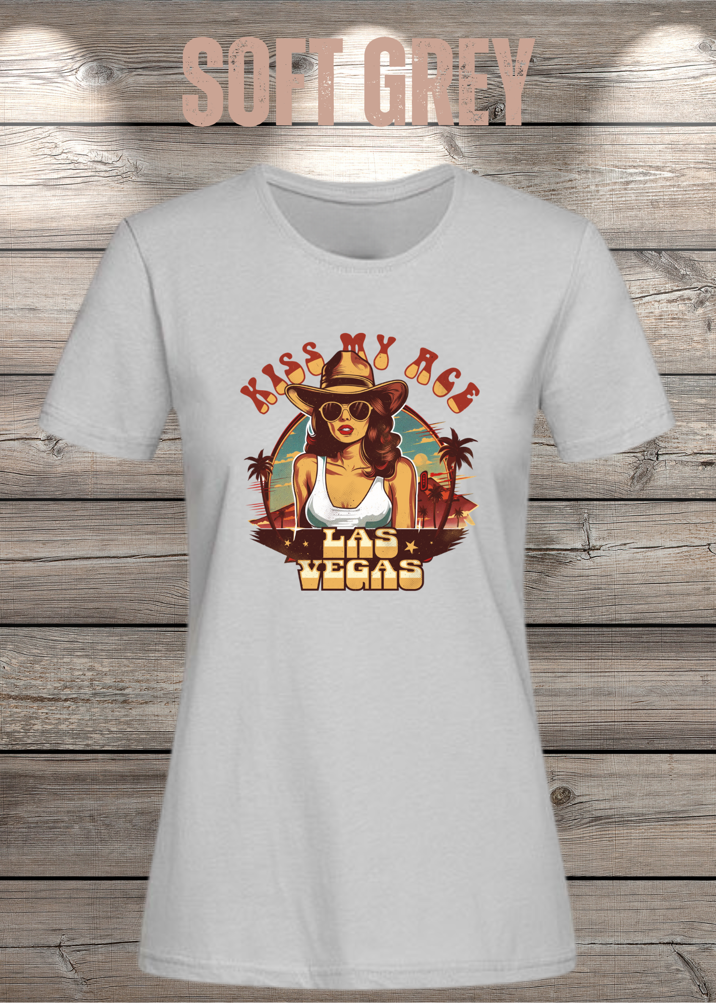 Kiss my Ace - Las Vegas Damen T-Shirt mit Spruch