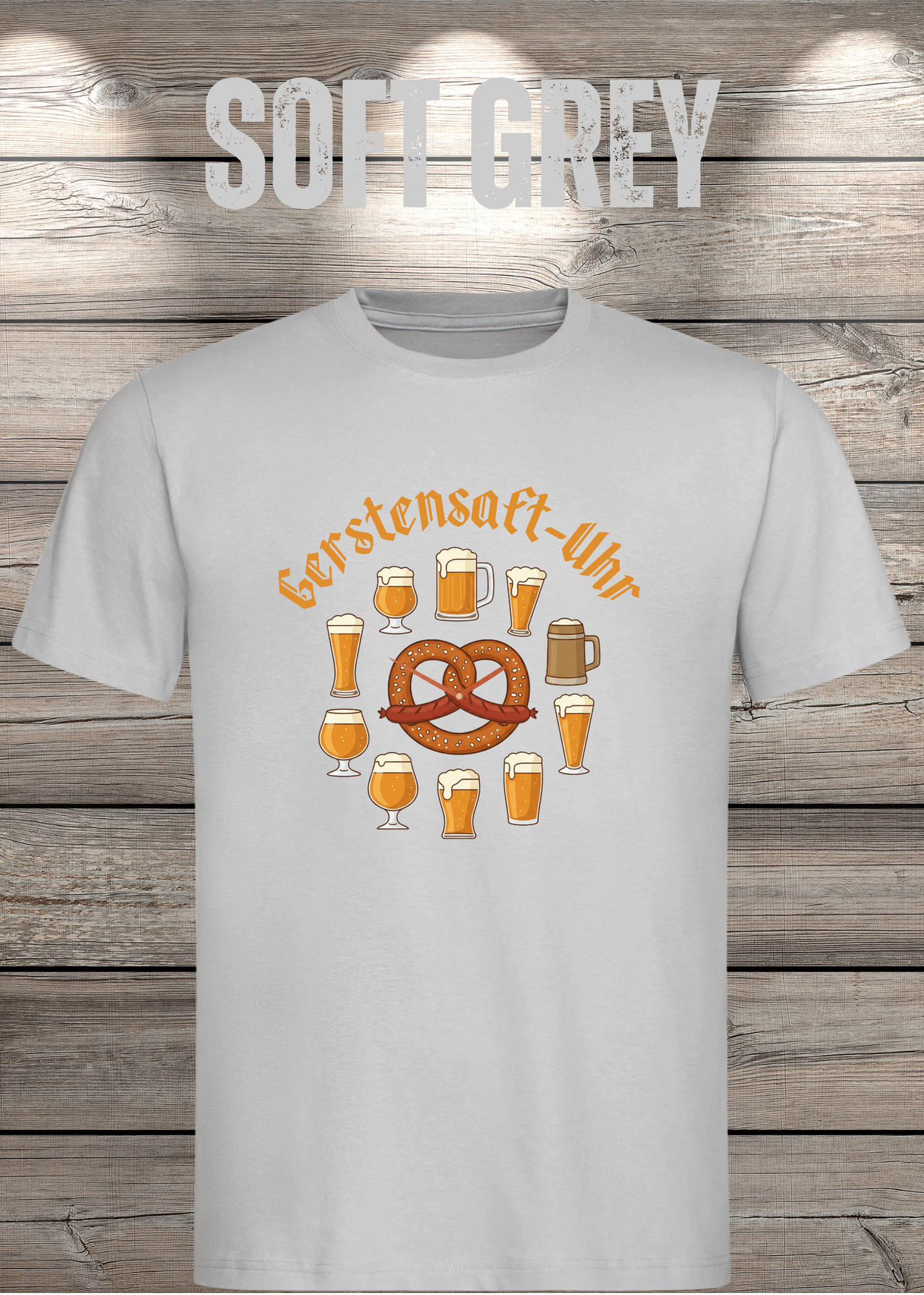 T-Shirt Gerstensaft Uhr Bieruhr Geschenkidee T-Shirt Freizeit T-Shirt Unisex in vielen Farben und Größen