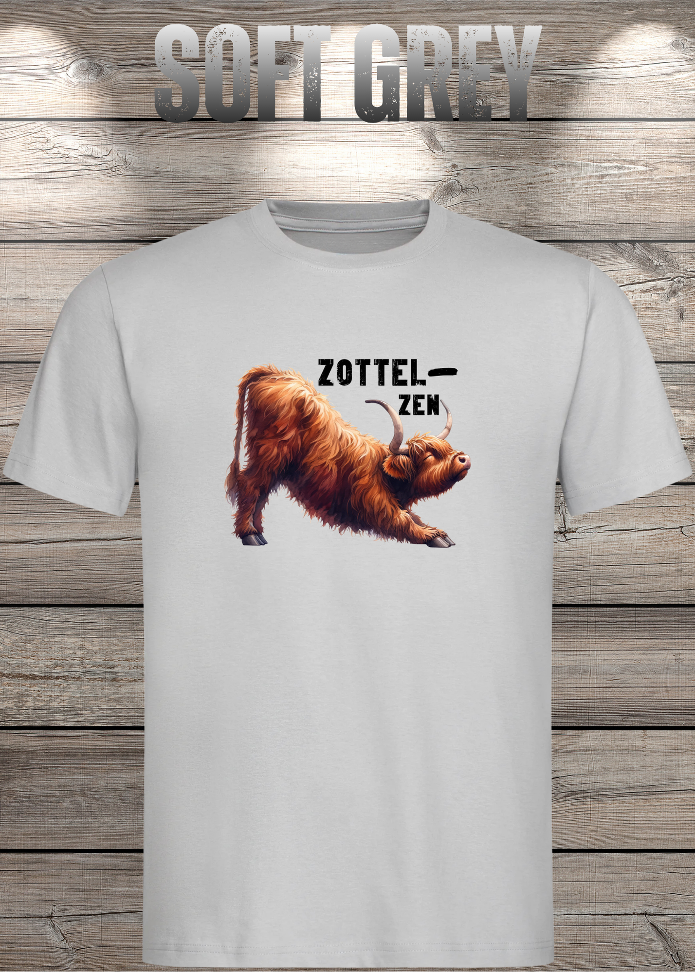 Highland Kuh Unisex T-Shirt - Zottel-Zen - Entspannte Vibes