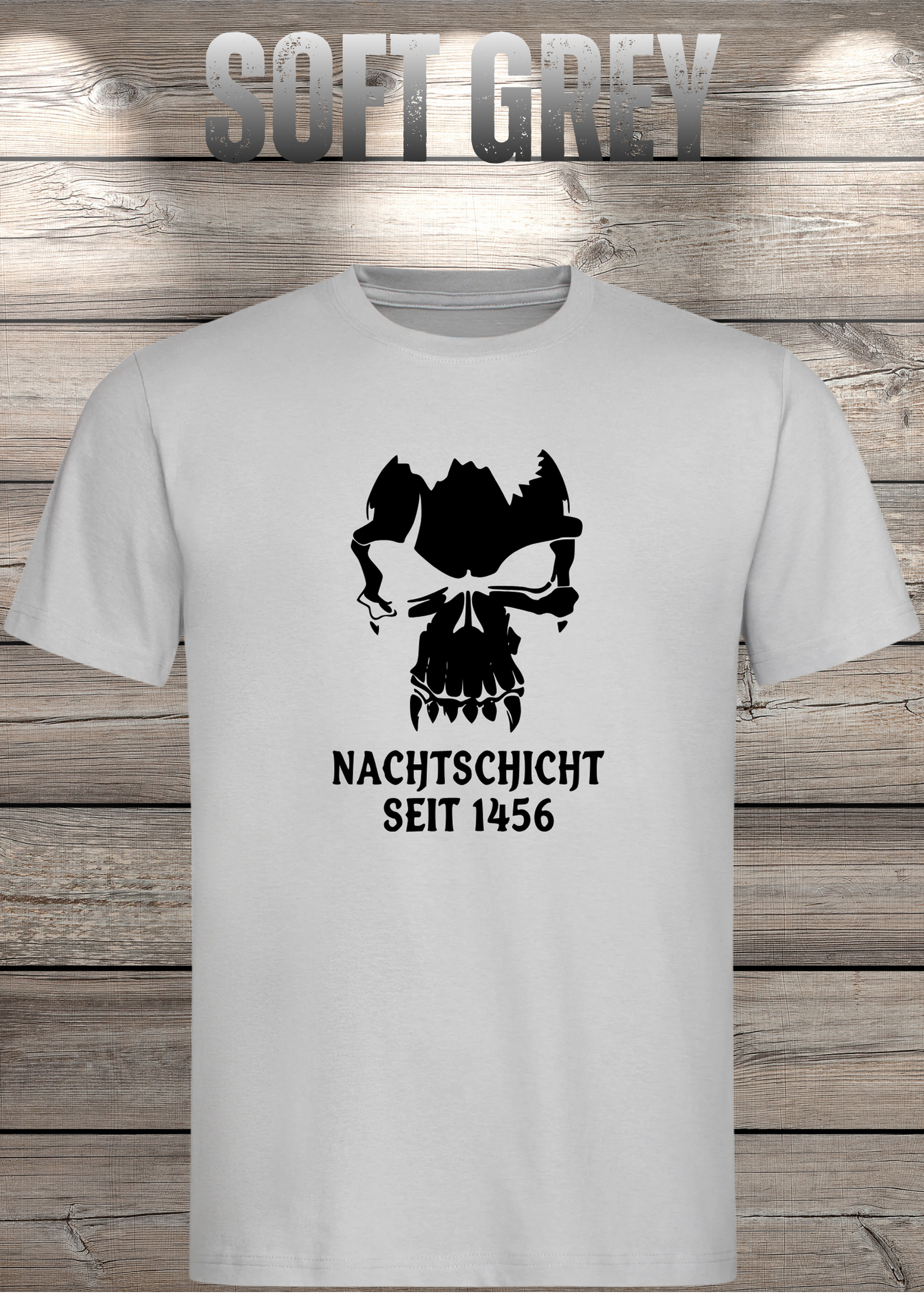 Gothic T-Shirt Skull Totenkopf Vampir Nachtschicht seit 1456 – Unisex Geschenkidee