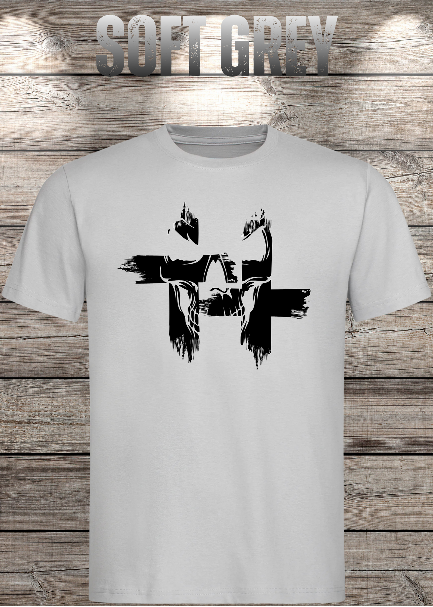 T-Shirt Kreuz Skull Totenkopf - Gothic Geschenkidee Rock Metal Style