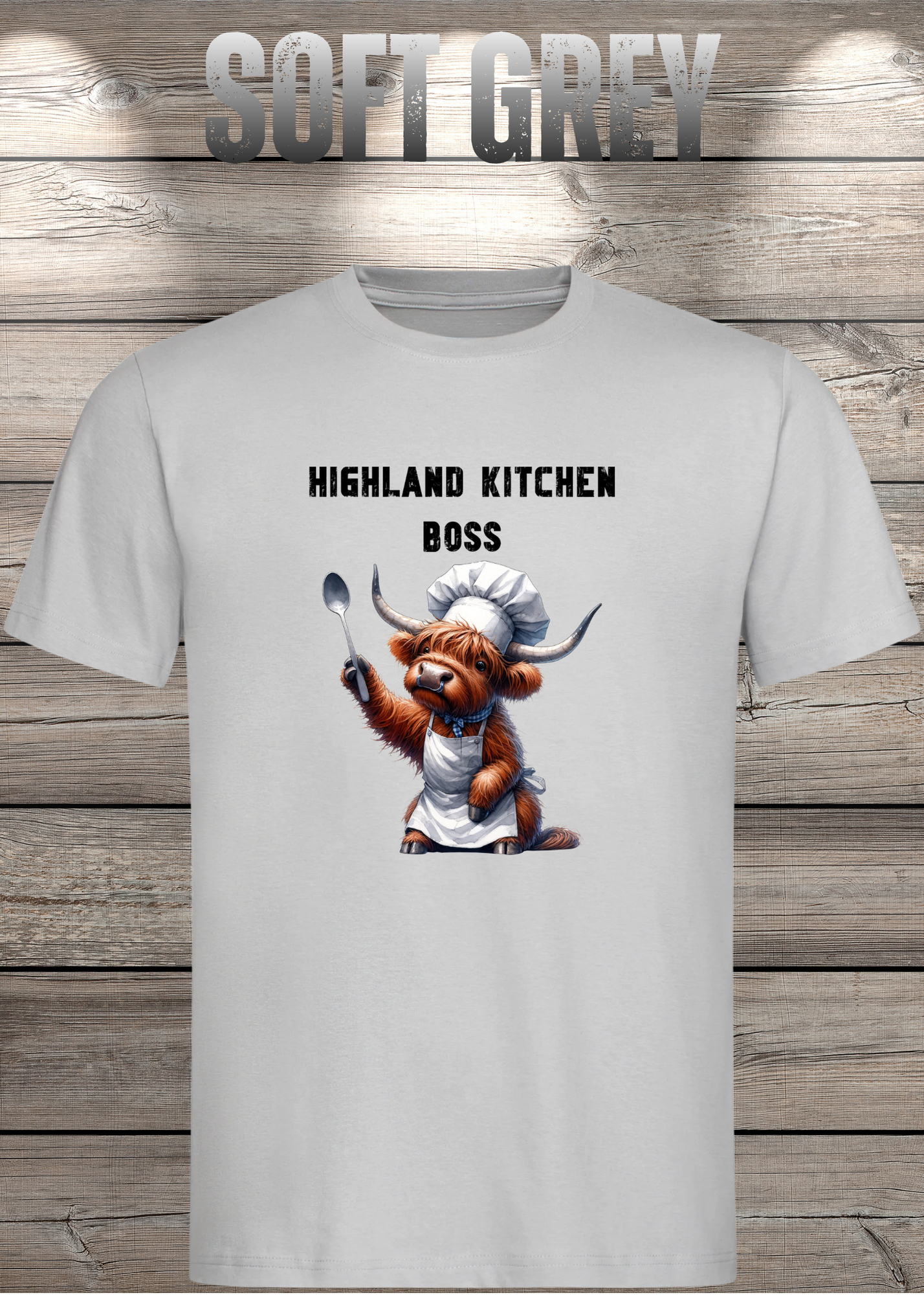 Highland Kuh Unisex T-Shirt Highland Kitchen Boss - Zottel-Chef - Zottel Chefin