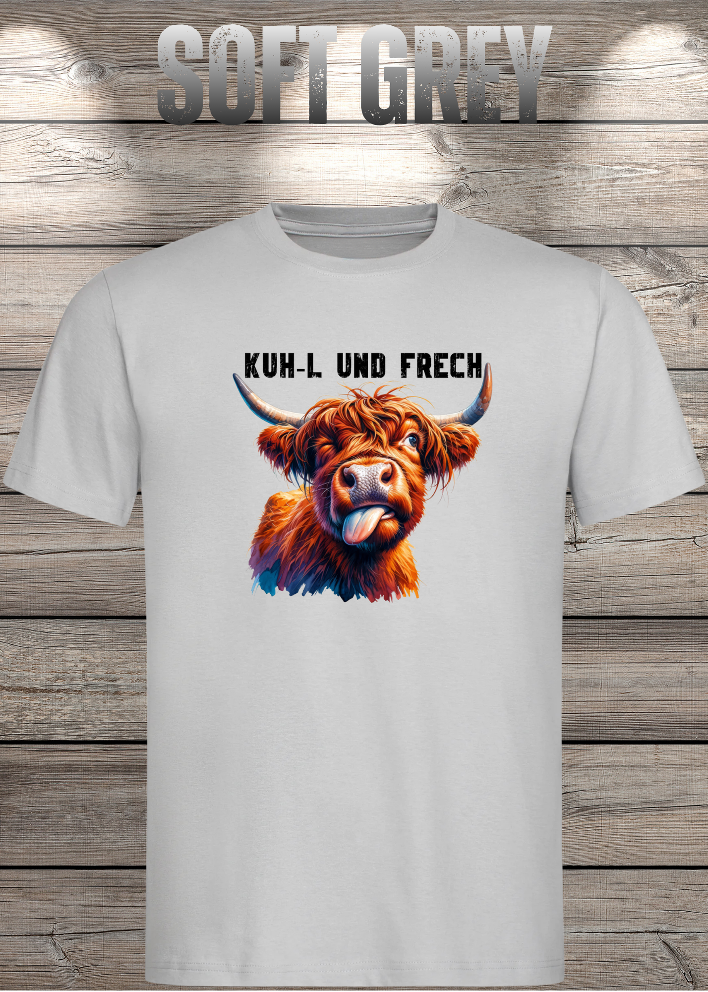 Highland Kuh Unisex T-Shirt Kuh-l und frech! Zottel-Power