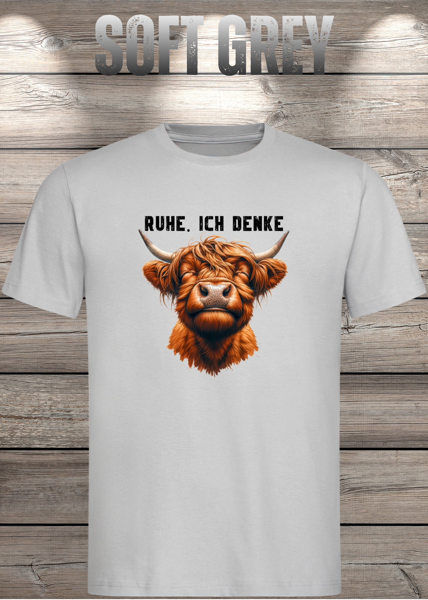 Highland Kuh Unisex T-Shirt - Ruhe! Ich denke...