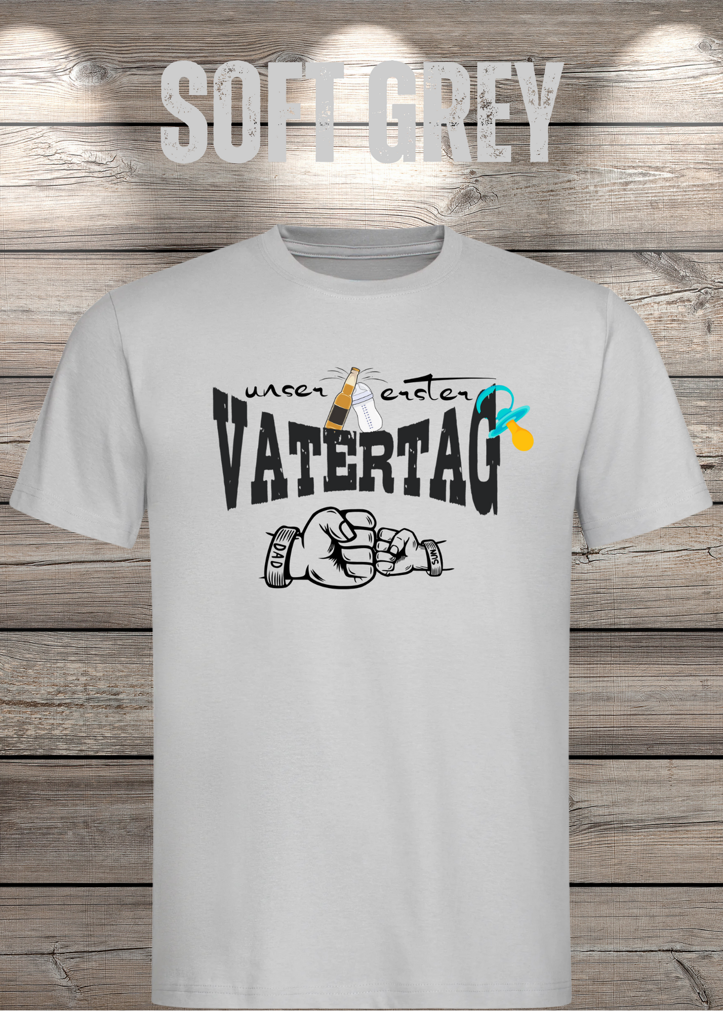 Herren T-Shirt für Papas mit Jungs Unser erster Vatertag Partnerschirt Vater Sohn T-Shirt Geschenkidee Witziges Papa T-Shirt