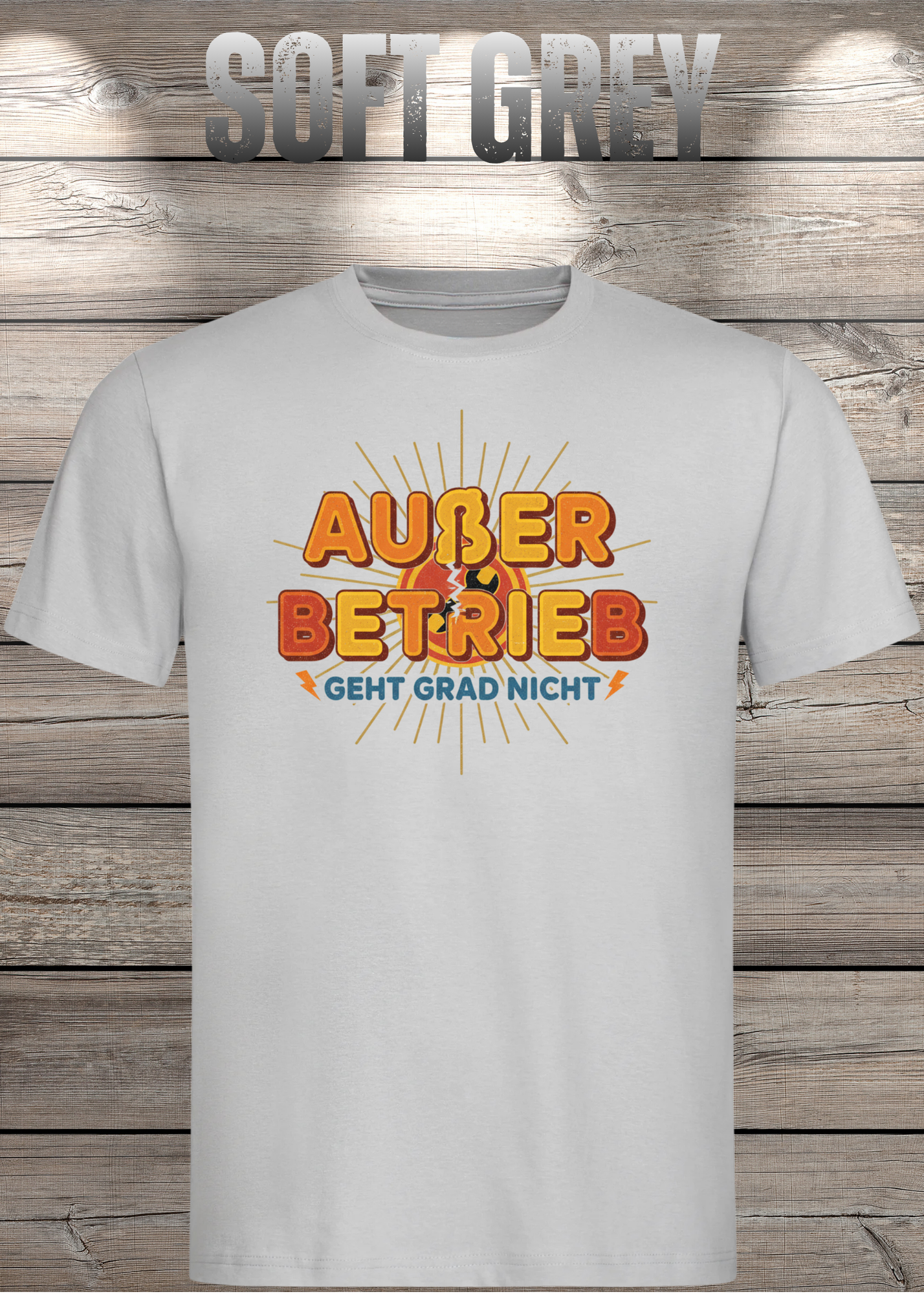 T-Shirt 'Außer Betrieb' - Witziges Spruch-Shirt für Ruhesuchende
