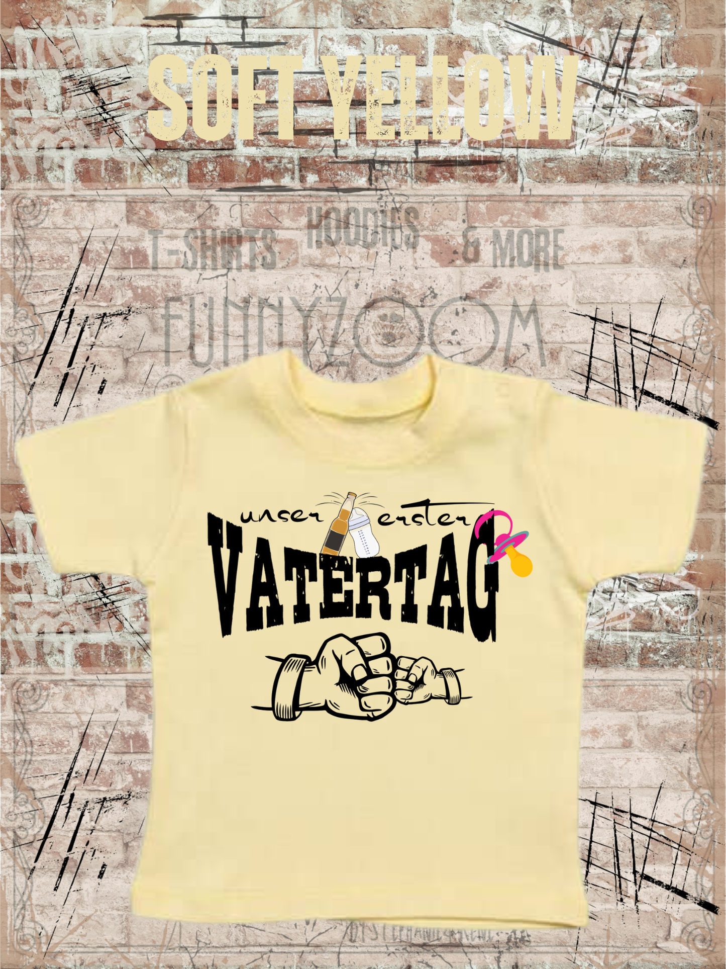 Baby Maedchen T-Shirt Unser erster Vatertag Suesse Geschenkidee Papa Witziges Baby Shirt