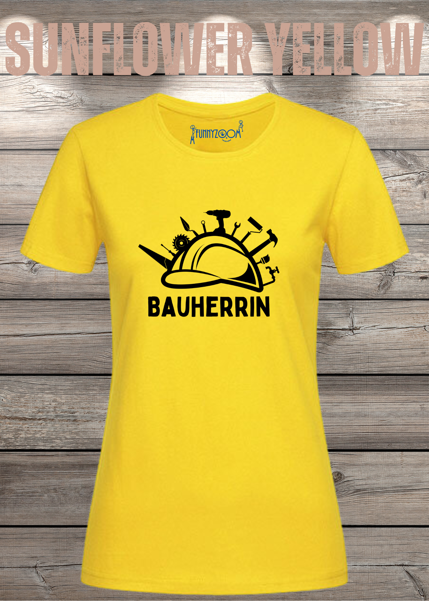Damen T-Shirt Bauherrin Geschenkidee für Hausbesitzerin Witziges T-Shirt mit Spruch Lustiges Freizeit T-Shirt Haus bauen