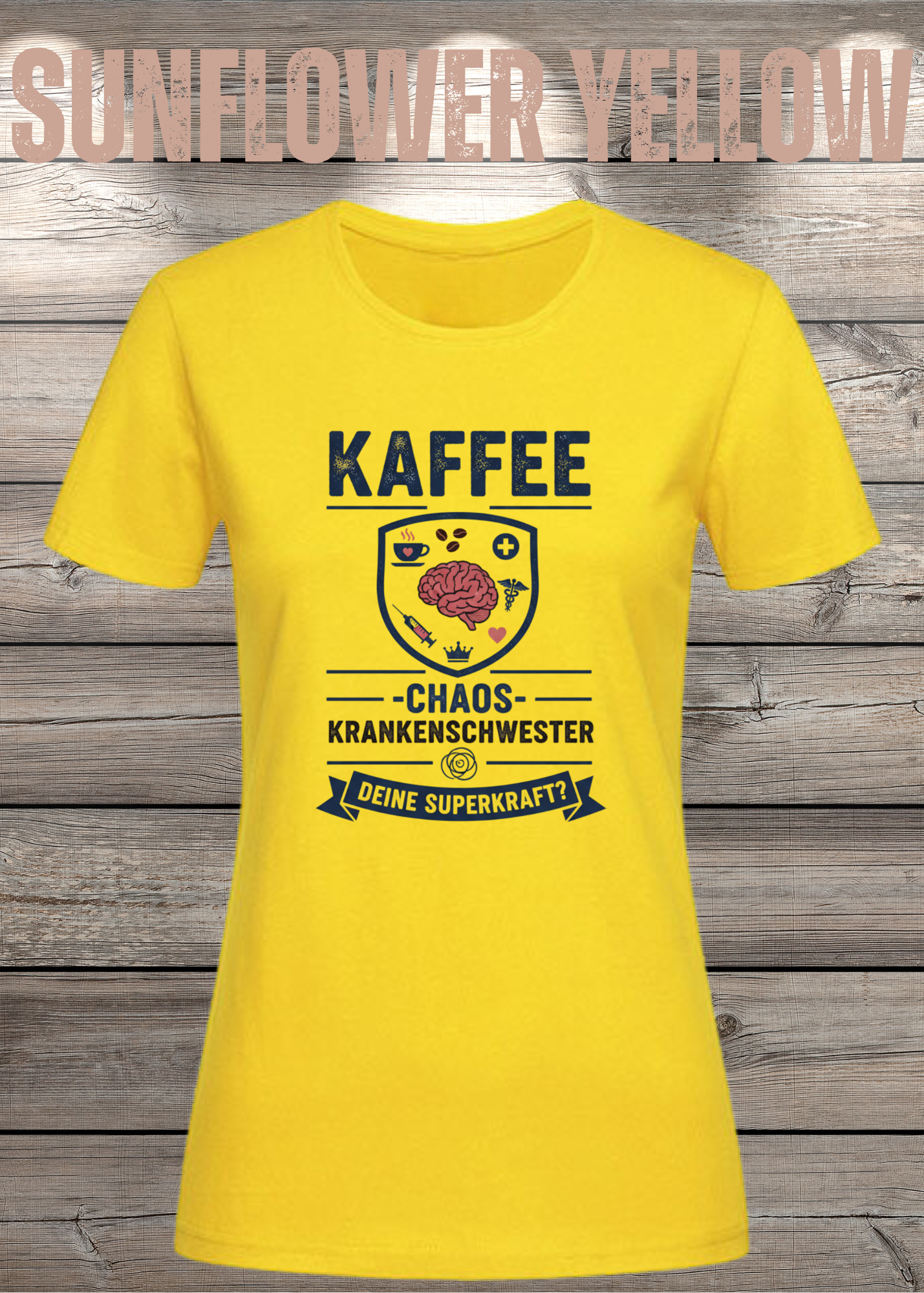 Krankenschwester T-Shirt - Kaffee Chaos Superkraft - Lustiges Geschenk