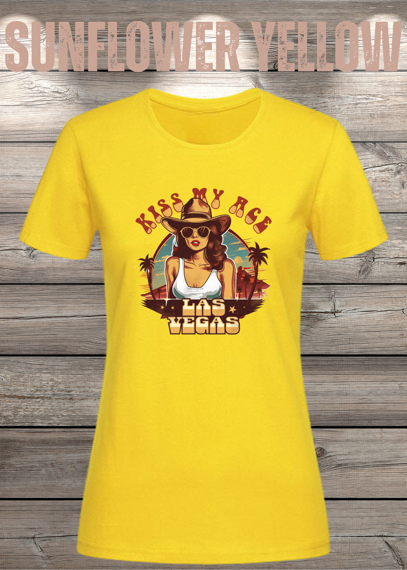 Kiss my Ace - Las Vegas Damen T-Shirt mit Spruch