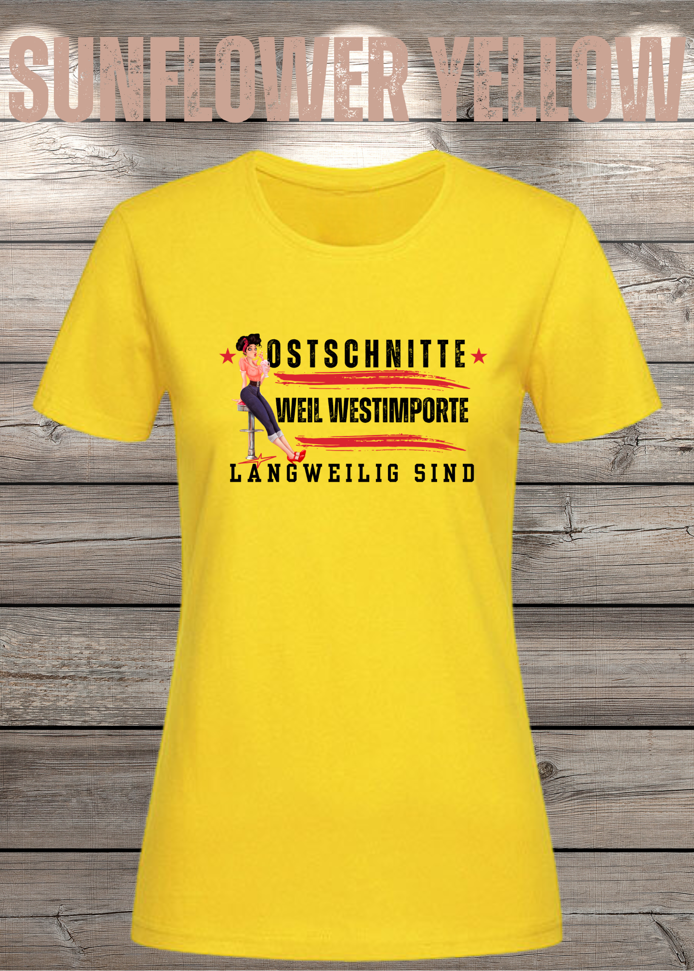 Damen T-Shirt Ostschnitte weil Westimport langweilig ist