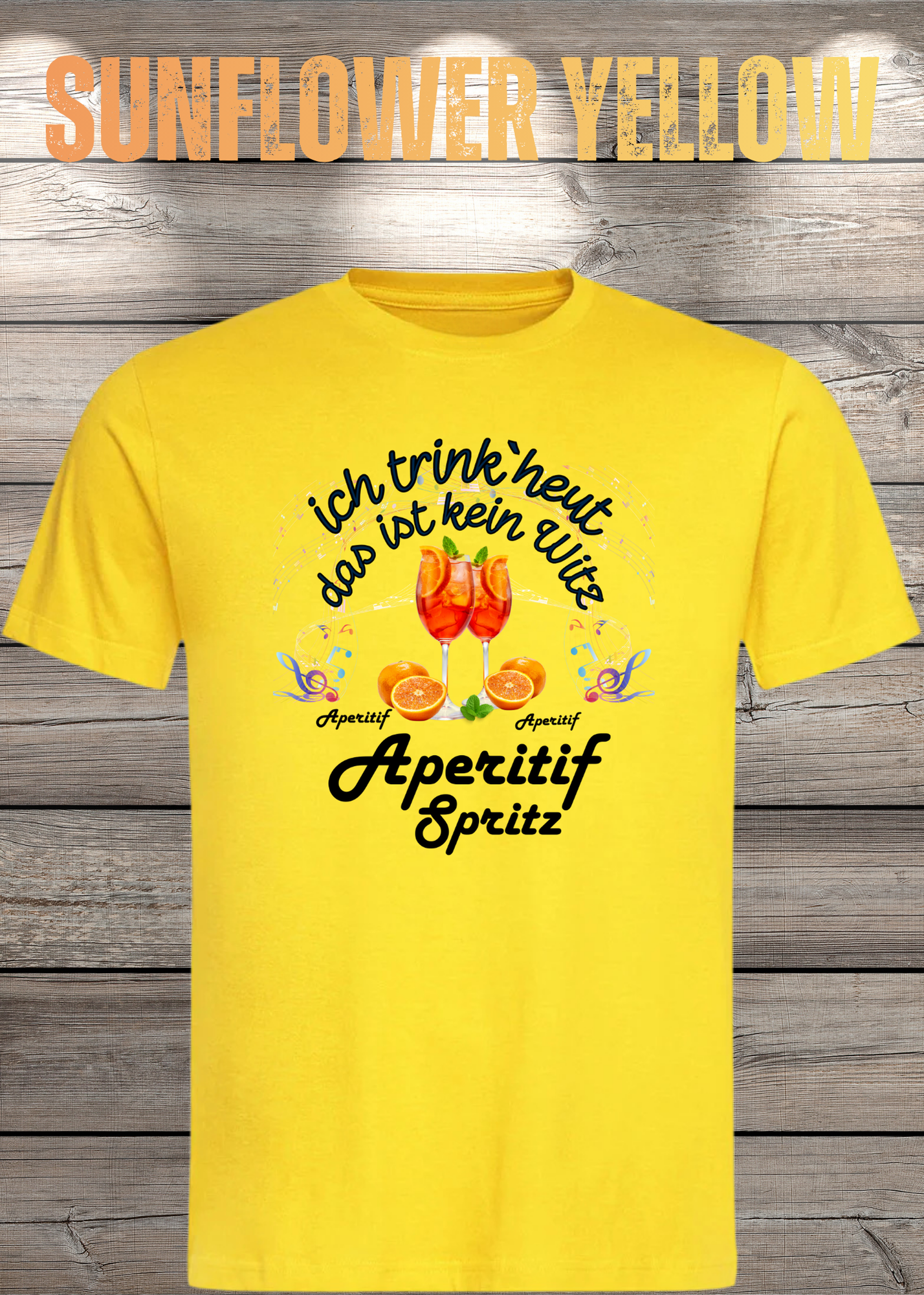 T-Shirt 'Heute trinke ich und das ist kein Witz Aperitif Spritz' - Lustiges Geschenk Unisex