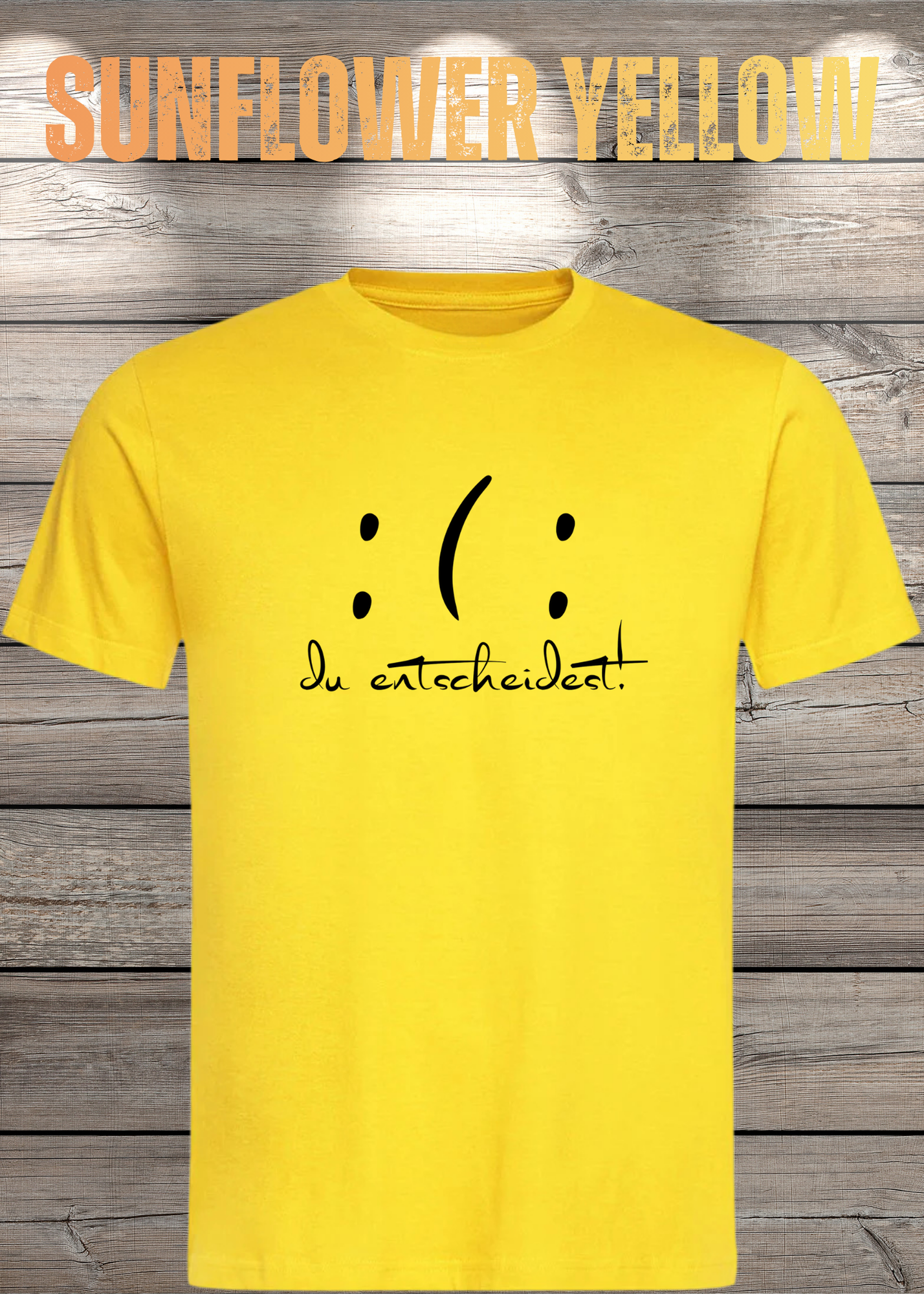 T-Shirt 'Du entscheidest' - Witziges Spruch-Shirt mit gutem & bösem Smiley