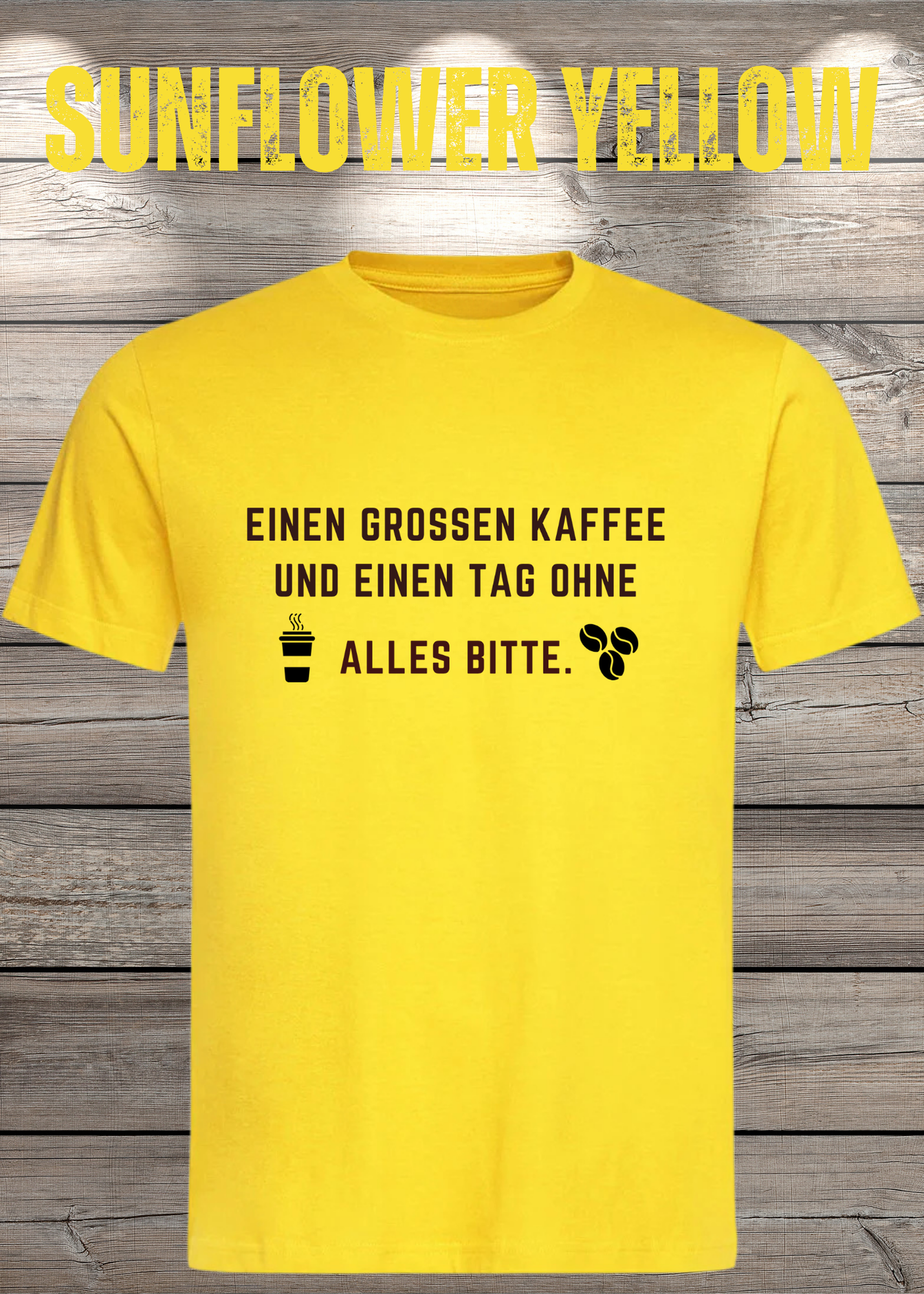 T-Shirt einen großen Kaffee und ein Tag ohne alles bitte Geschenkidee für Kaffeeliebhaber Freizeit T-Shirt Unisex