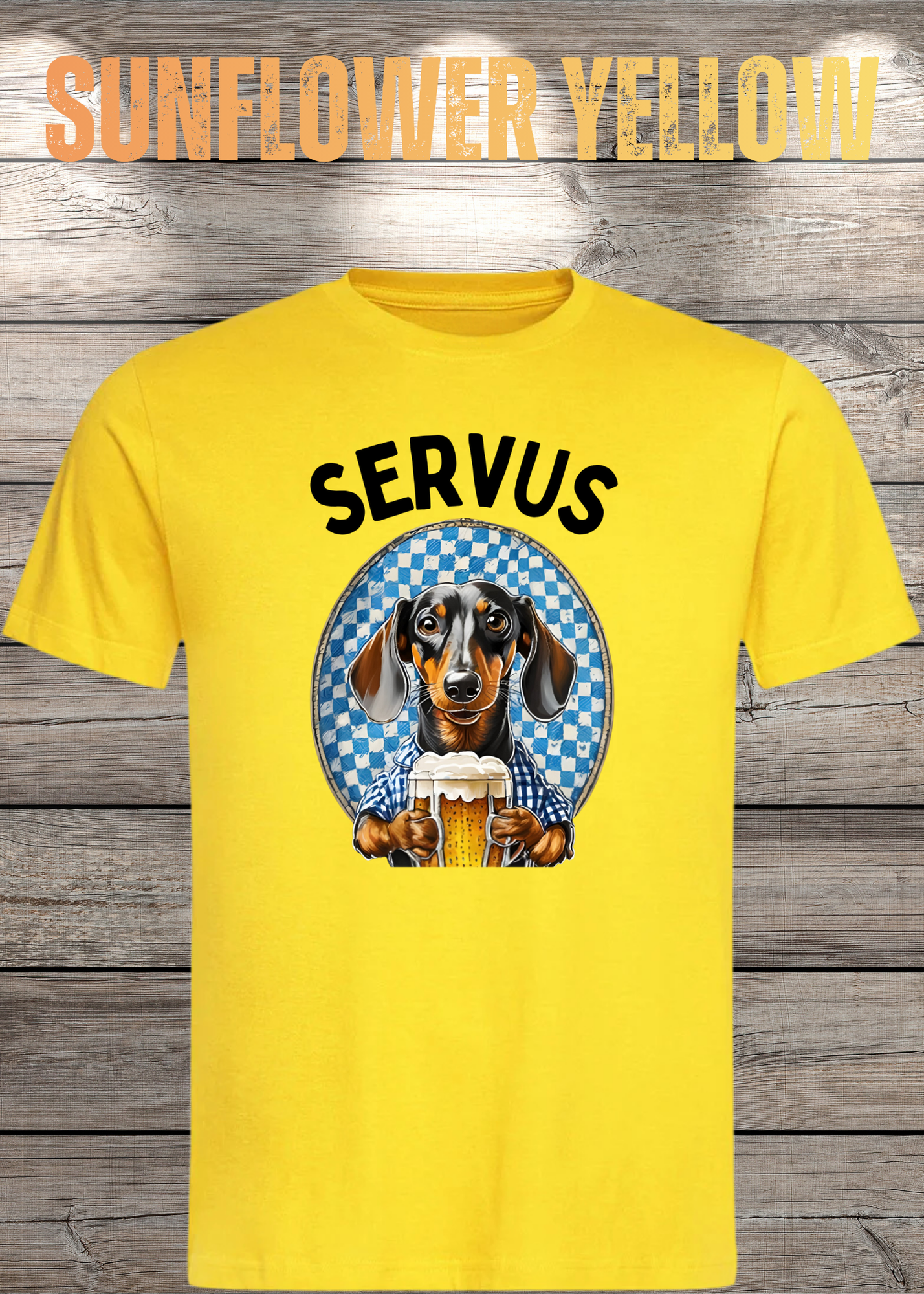 Servus Dackel Bayern Bier T-Shirt - Witzige Geschenkidee Unisex