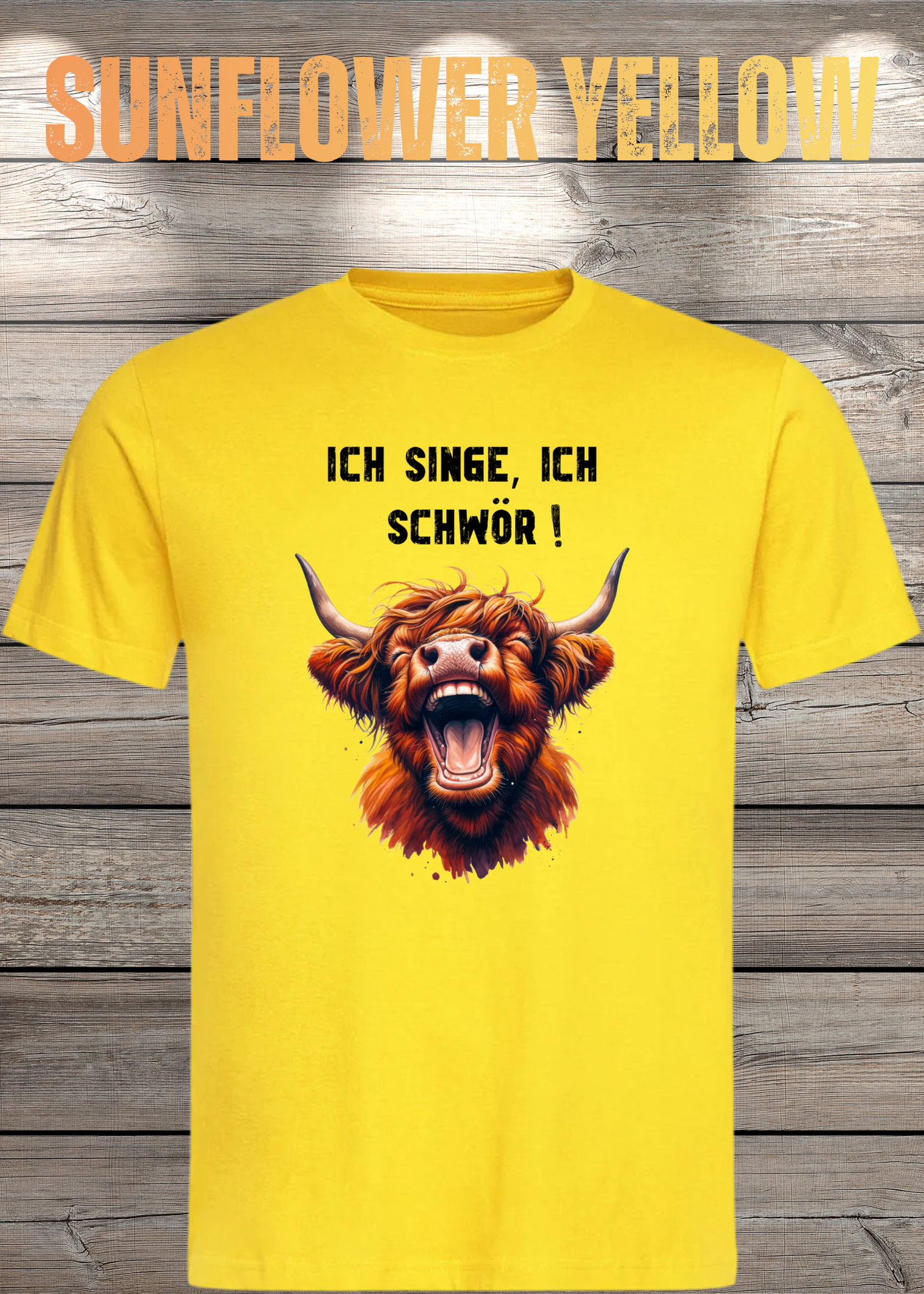 Highland Kuh Unisex T-Shirt - Ich singe, ich schwör! (Spoiler: Sie schreit!)